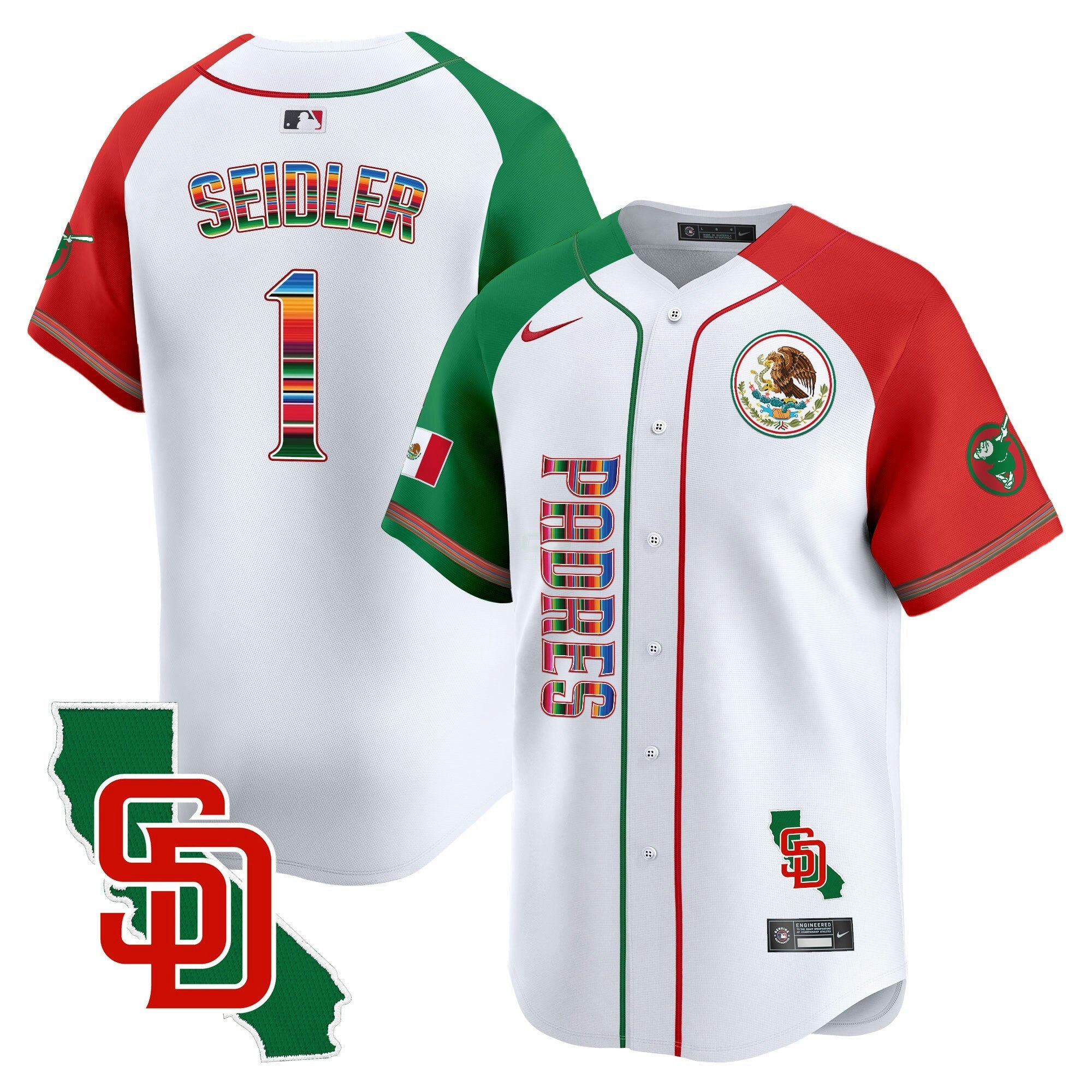 Camisa MLB Men’s Mexico California Patch Vapor Premier Limited Jersey V2