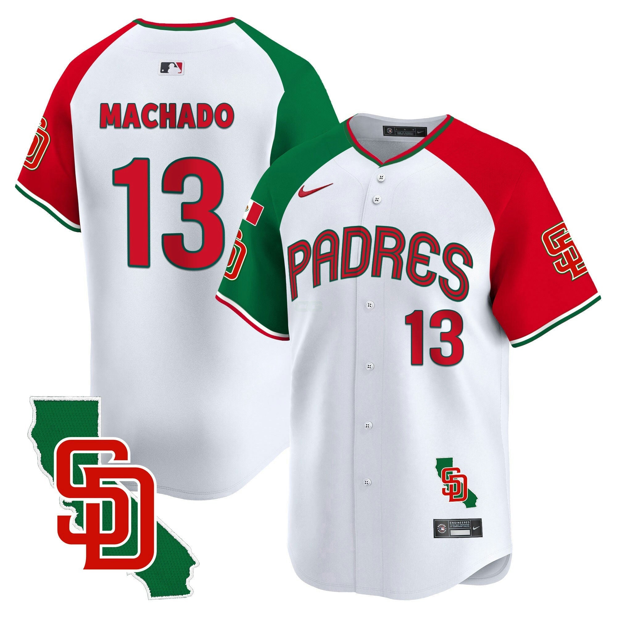 Camisa MLB Men’s Mexico California Patch Vapor Premier Limited Jersey V4