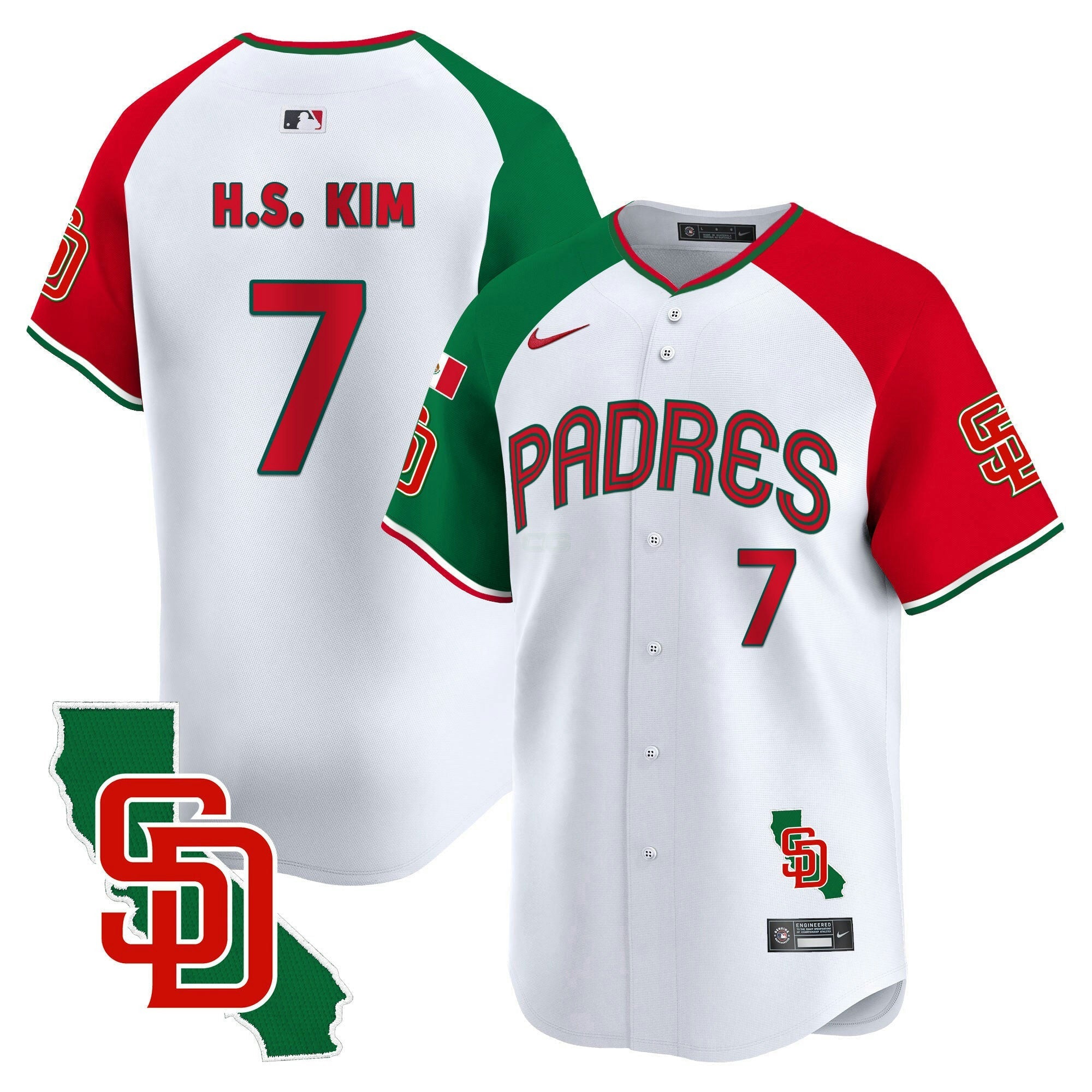 Camisa MLB Men’s Mexico California Patch Vapor Premier Limited Jersey V4