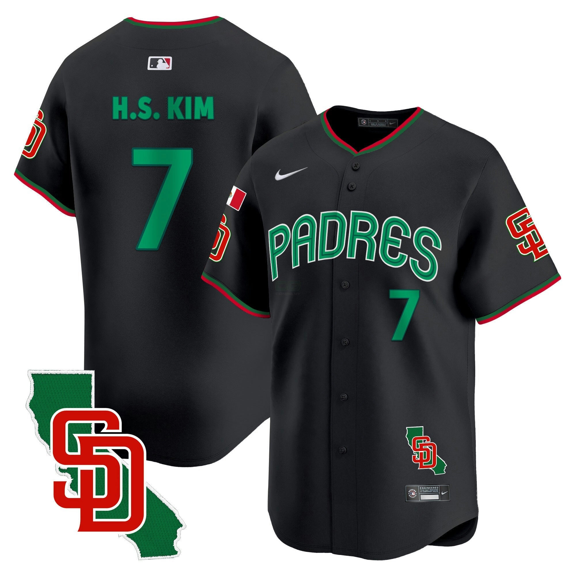 Camisa MLB Men’s Mexico California Patch Vapor Premier Limited Jersey V4