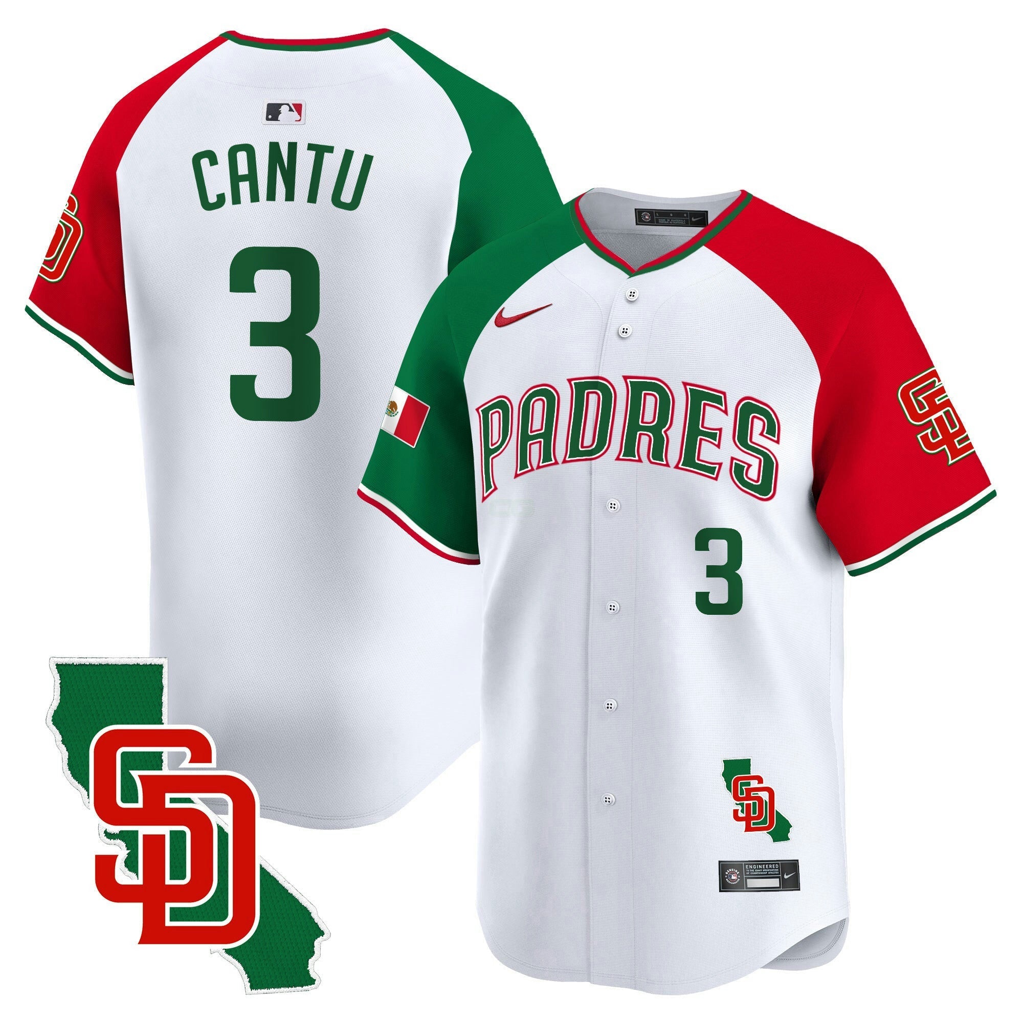 Camisa MLB Men’s Mexico California Patch Vapor Premier Limited Jersey V5