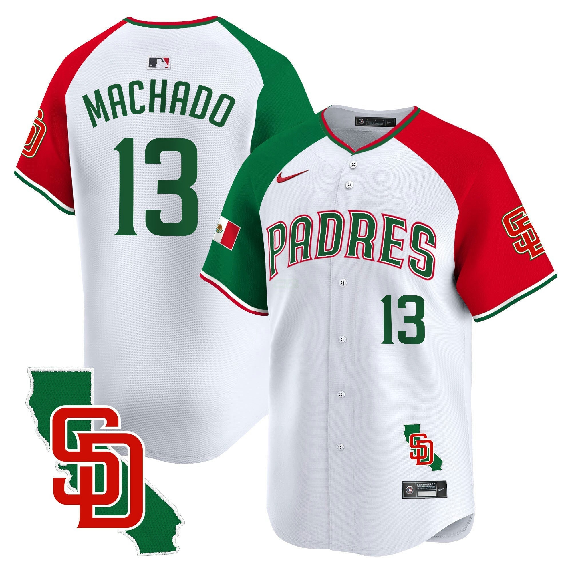 Camisa MLB Men’s Mexico California Patch Vapor Premier Limited Jersey V5