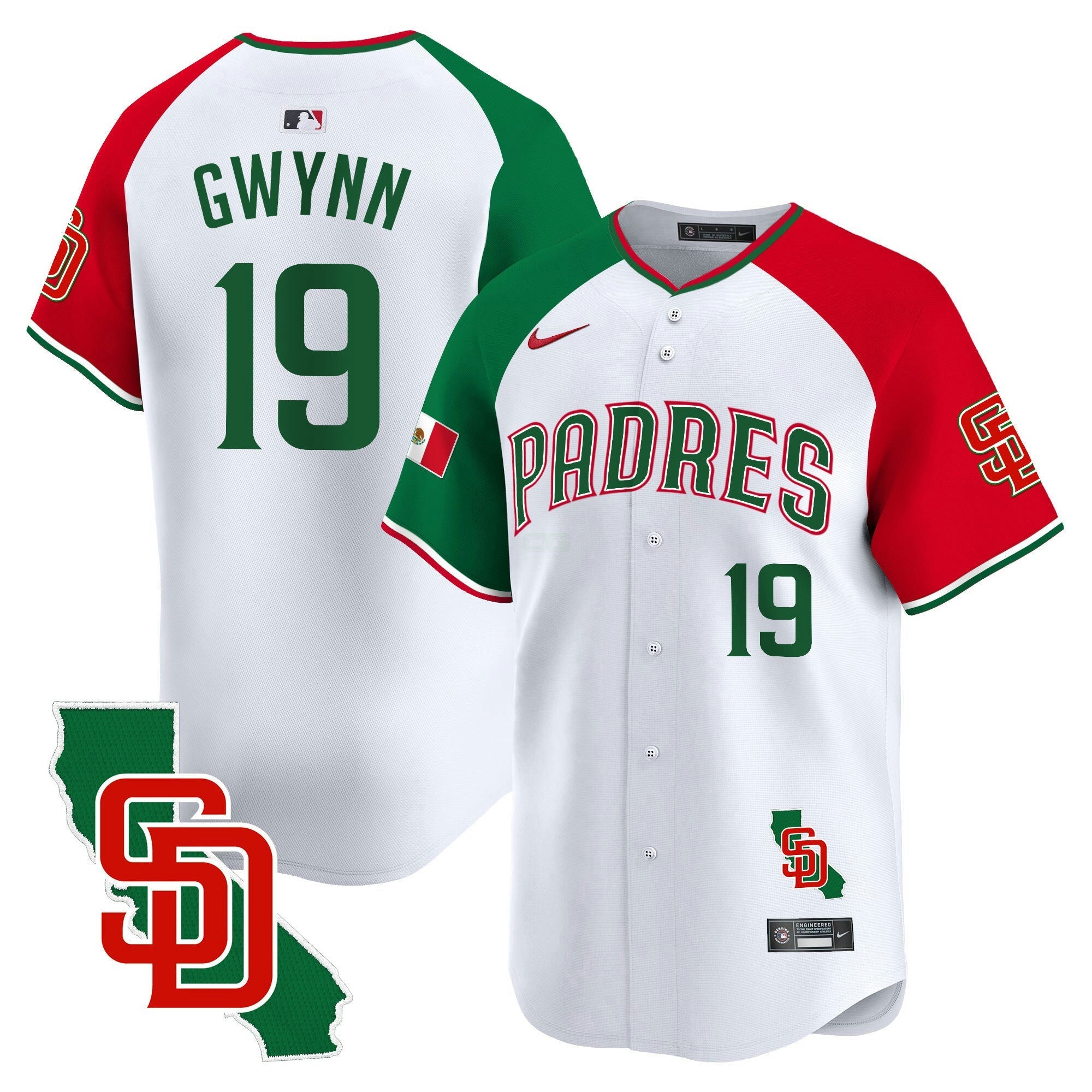 Camisa MLB Men’s Mexico California Patch Vapor Premier Limited Jersey V5