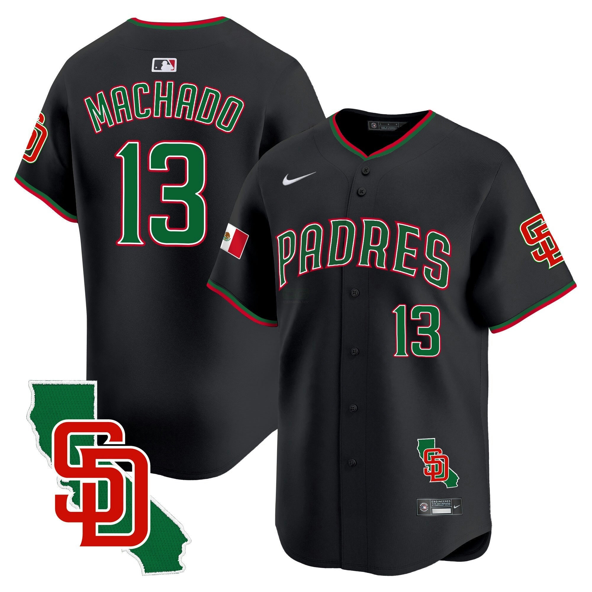 Camisa MLB Men’s Mexico California Patch Vapor Premier Limited Jersey V5