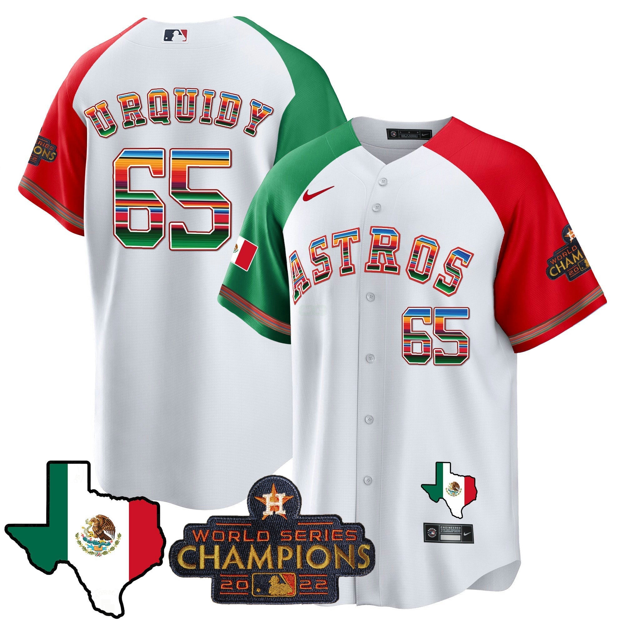 Camisa MLB Men’s Mexico Texas Map Cool Base Jersey