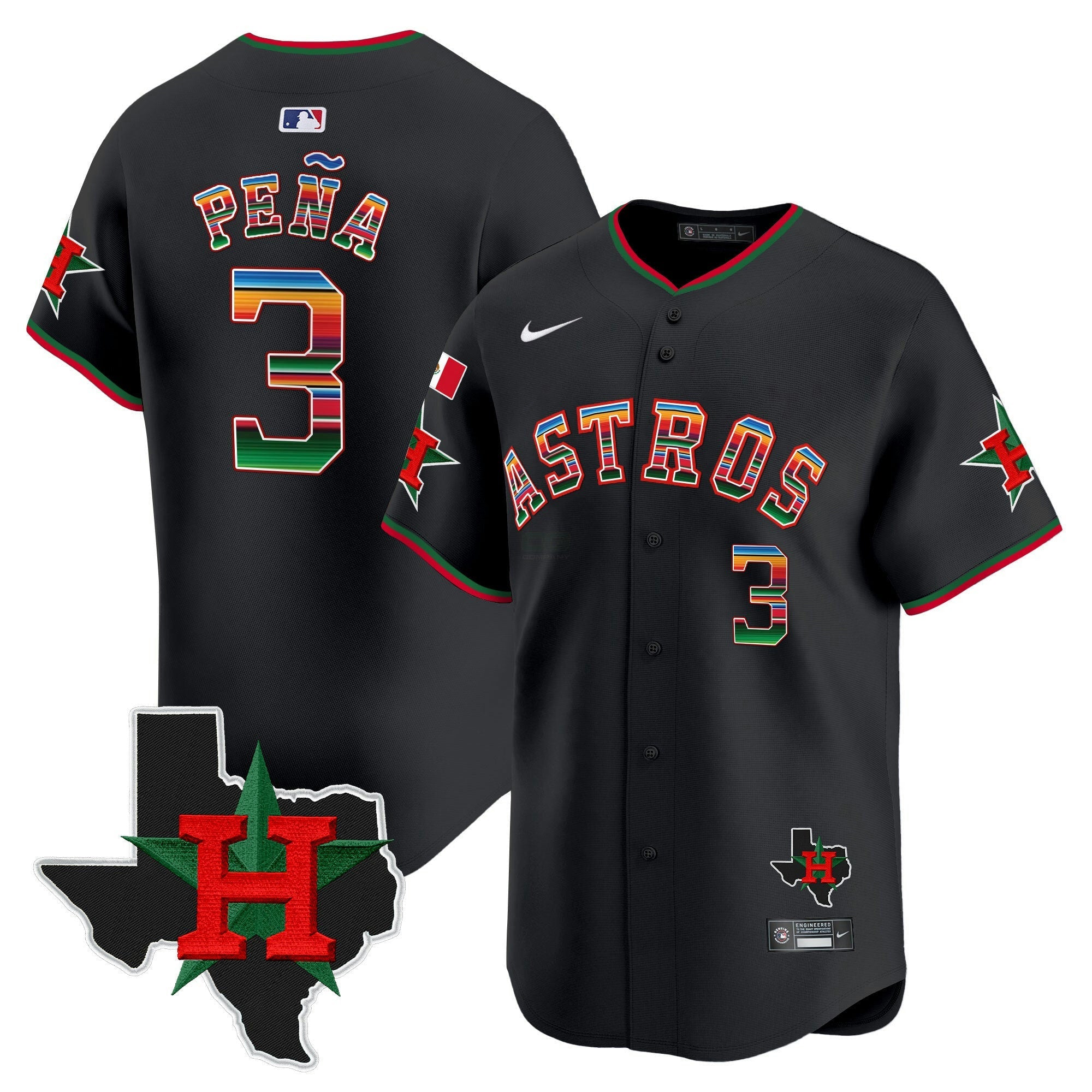 Camisa MLB Men’s Mexico Texas Patch Vapor Premier Limited Jersey V2