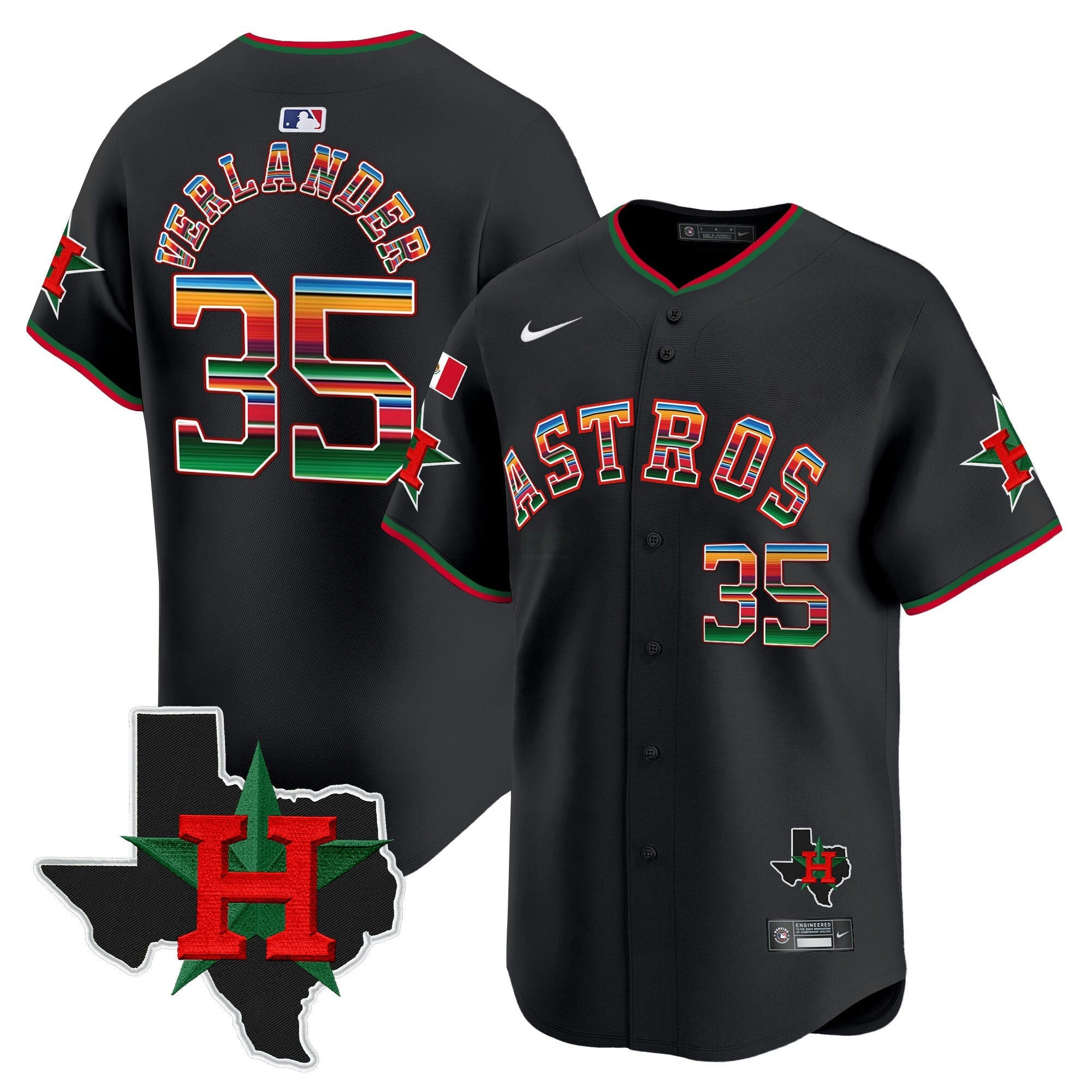 Camisa MLB Men’s Mexico Texas Patch Vapor Premier Limited Jersey V2