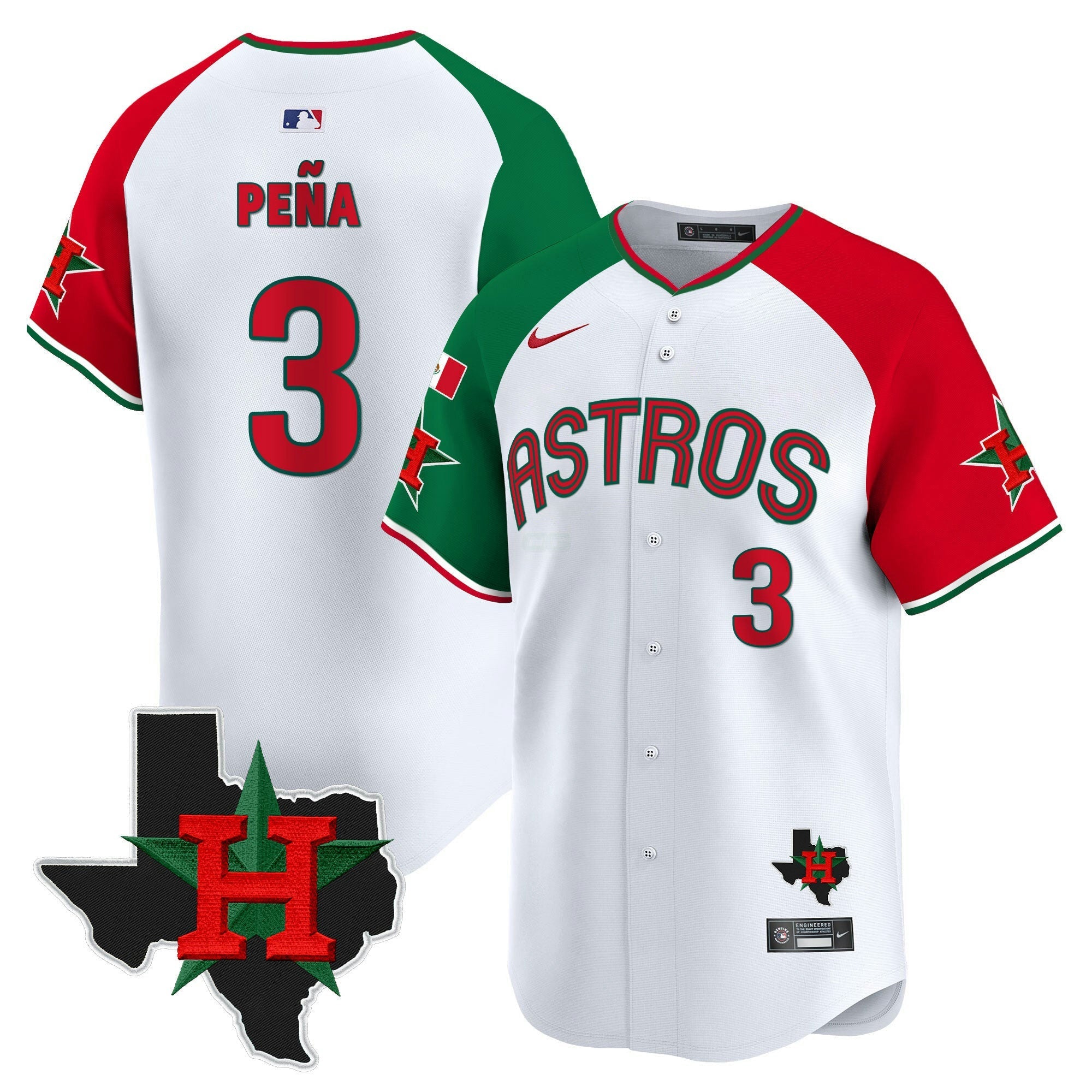 Camisa MLB Men’s Mexico Texas Patch Vapor Premier Limited Jersey V3