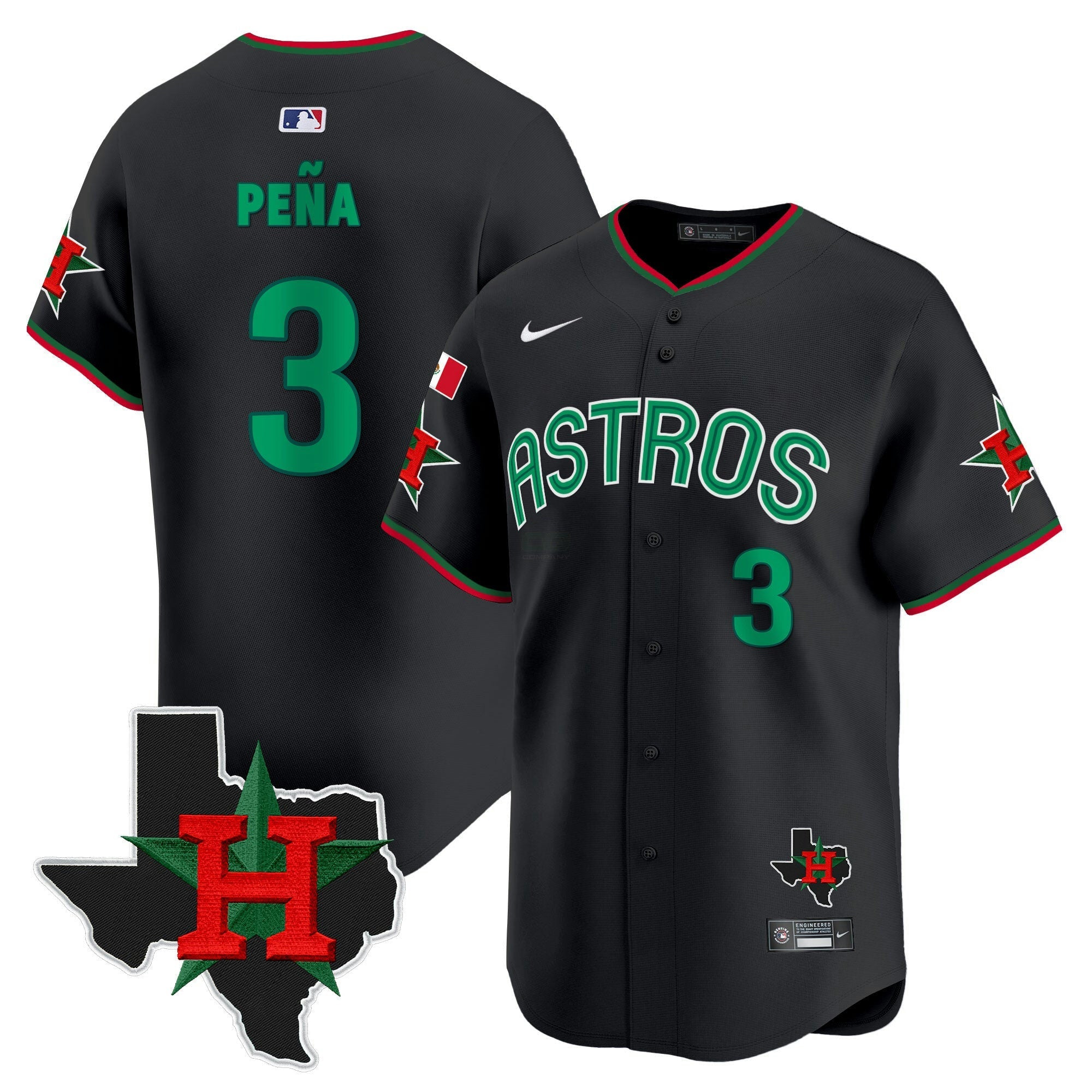 Camisa MLB Men’s Mexico Texas Patch Vapor Premier Limited Jersey V3