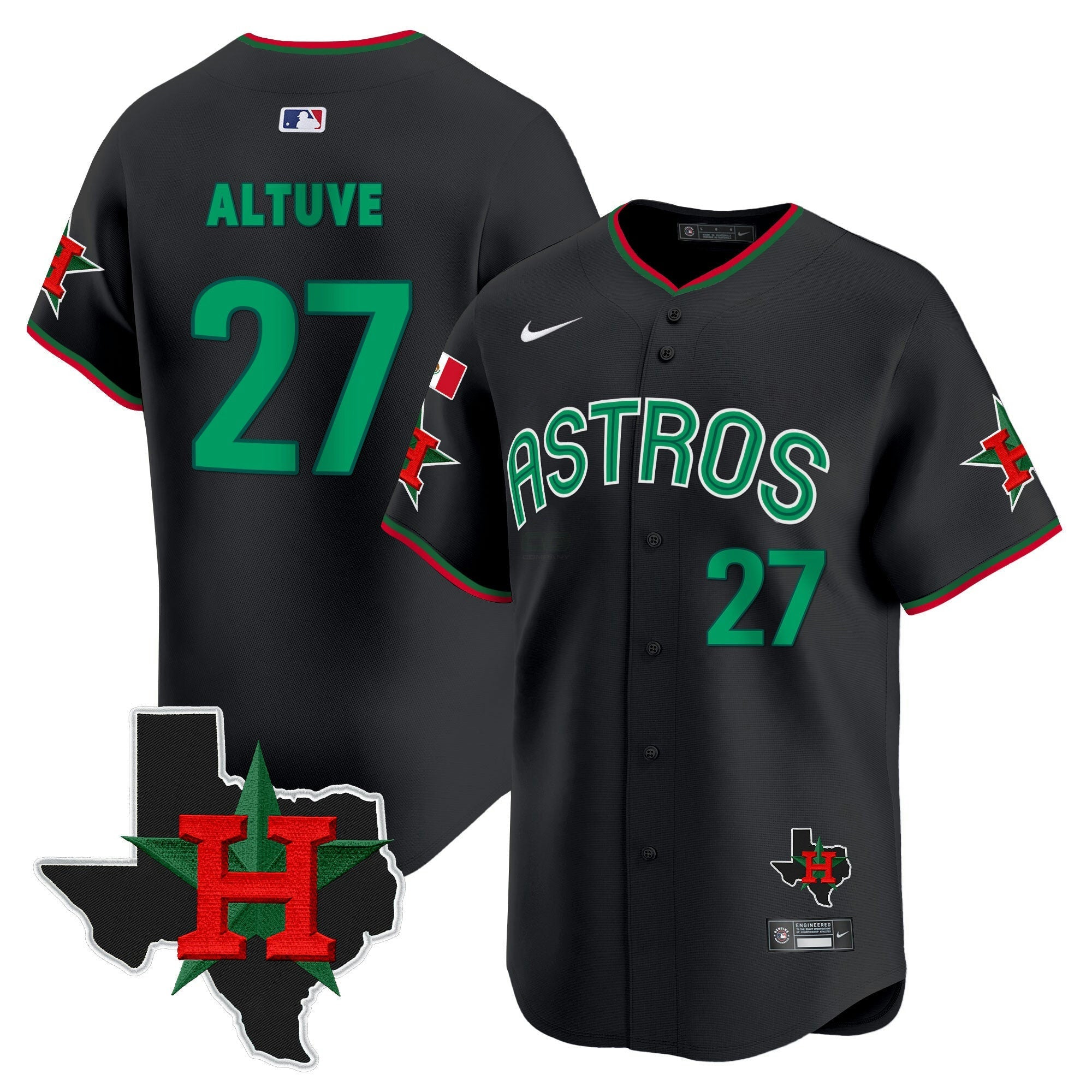 Camisa MLB Men’s Mexico Texas Patch Vapor Premier Limited Jersey V3