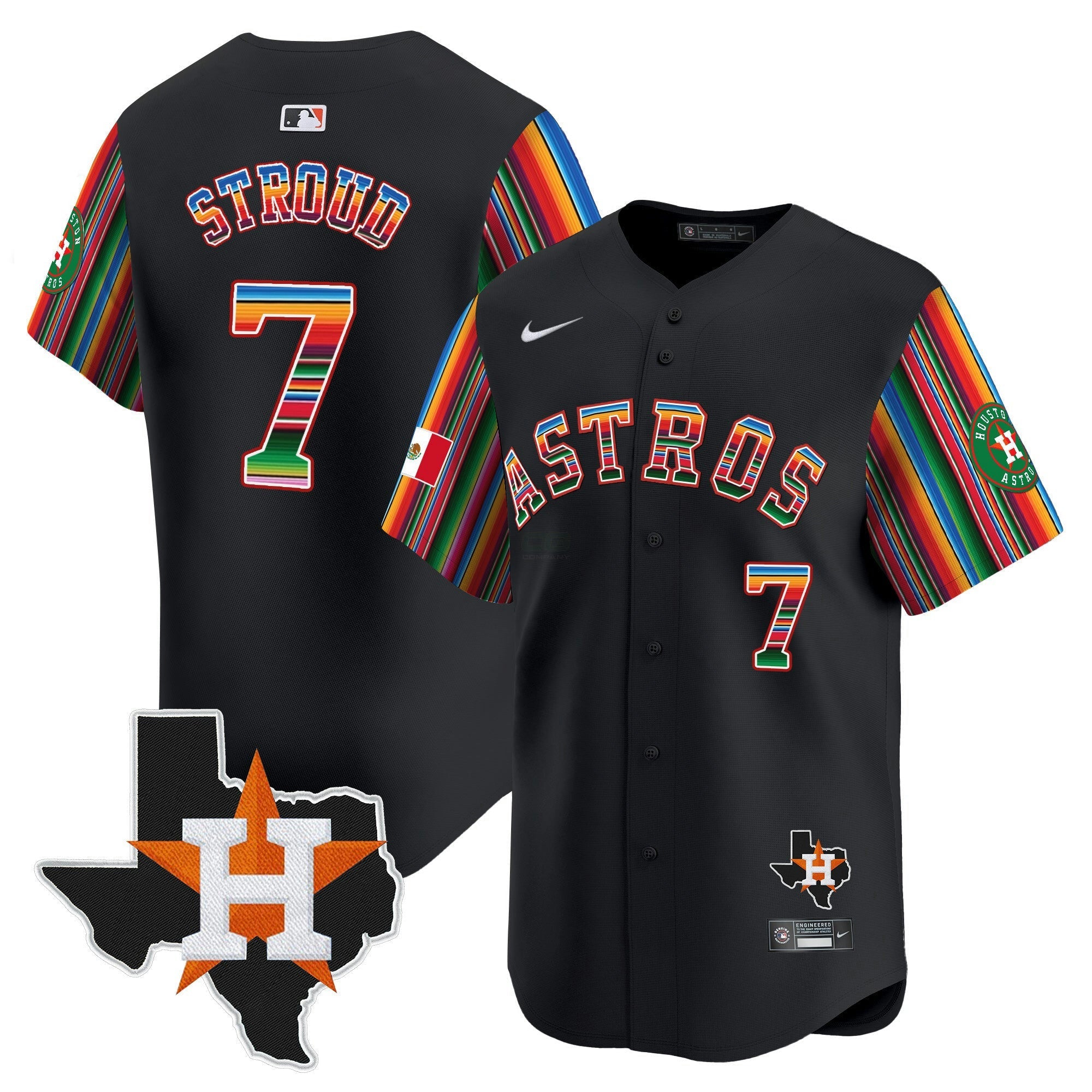 Camisa MLB Men’s Mexico Texas Patch Vapor Premier Limited Jersey V5