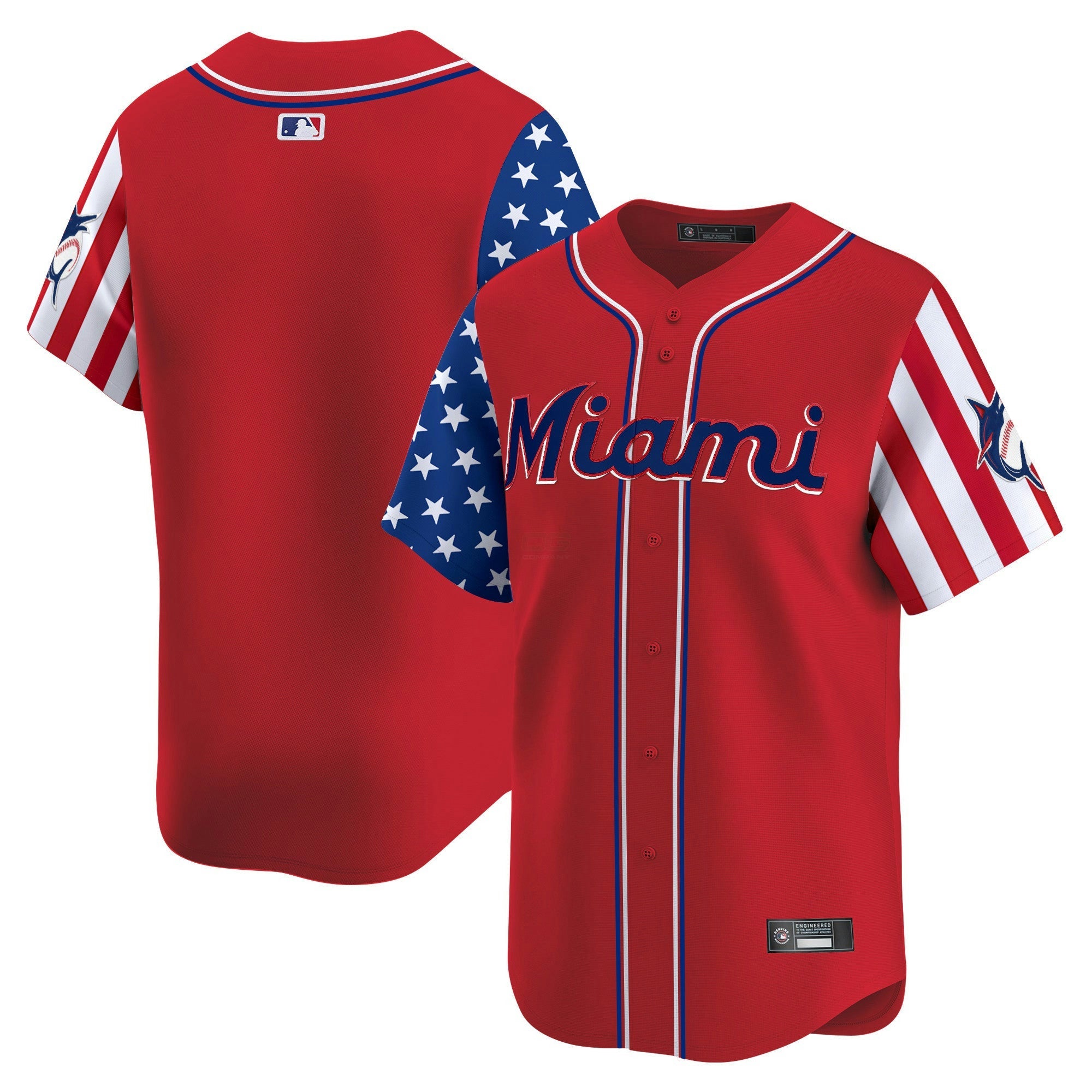 Camisa MLB Men’s Miami 2025 Independence Day Vapor Premier Limited Jersey