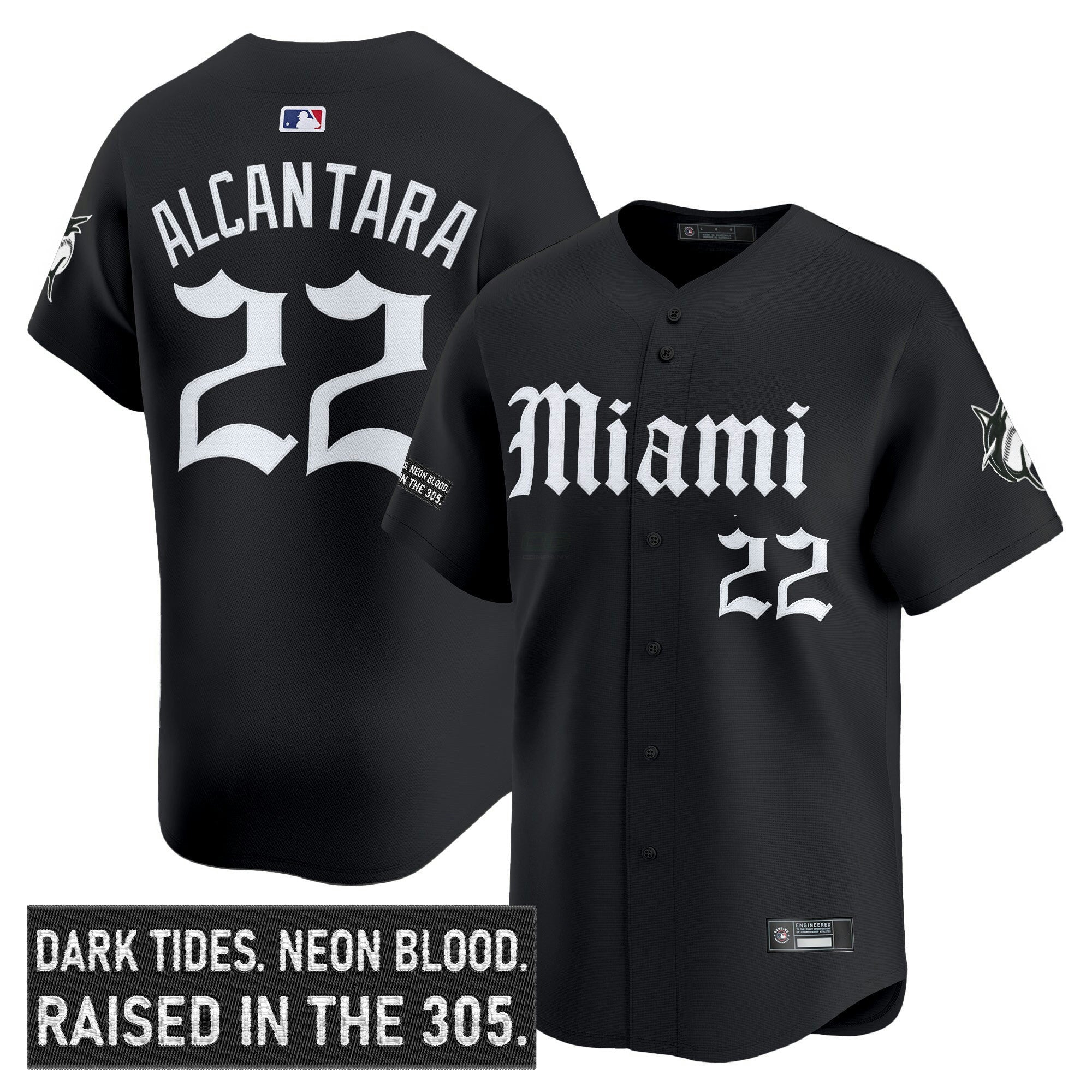 Camisa MLB Men’s Miami ‘Gothic Vice Edition’ Vapor Premier Limited Jersey