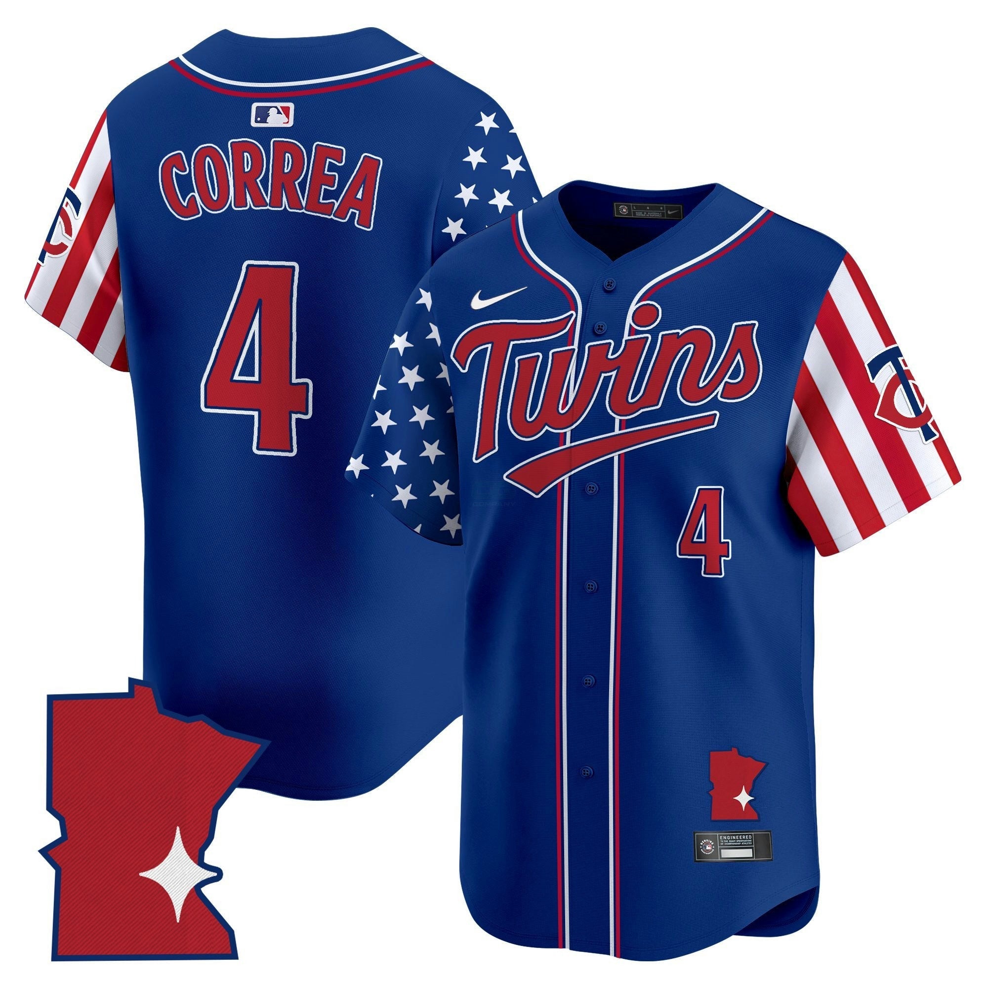 Camisa MLB Men’s Minnesota 2025 Independence Day Vapor Premier Limited Jersey