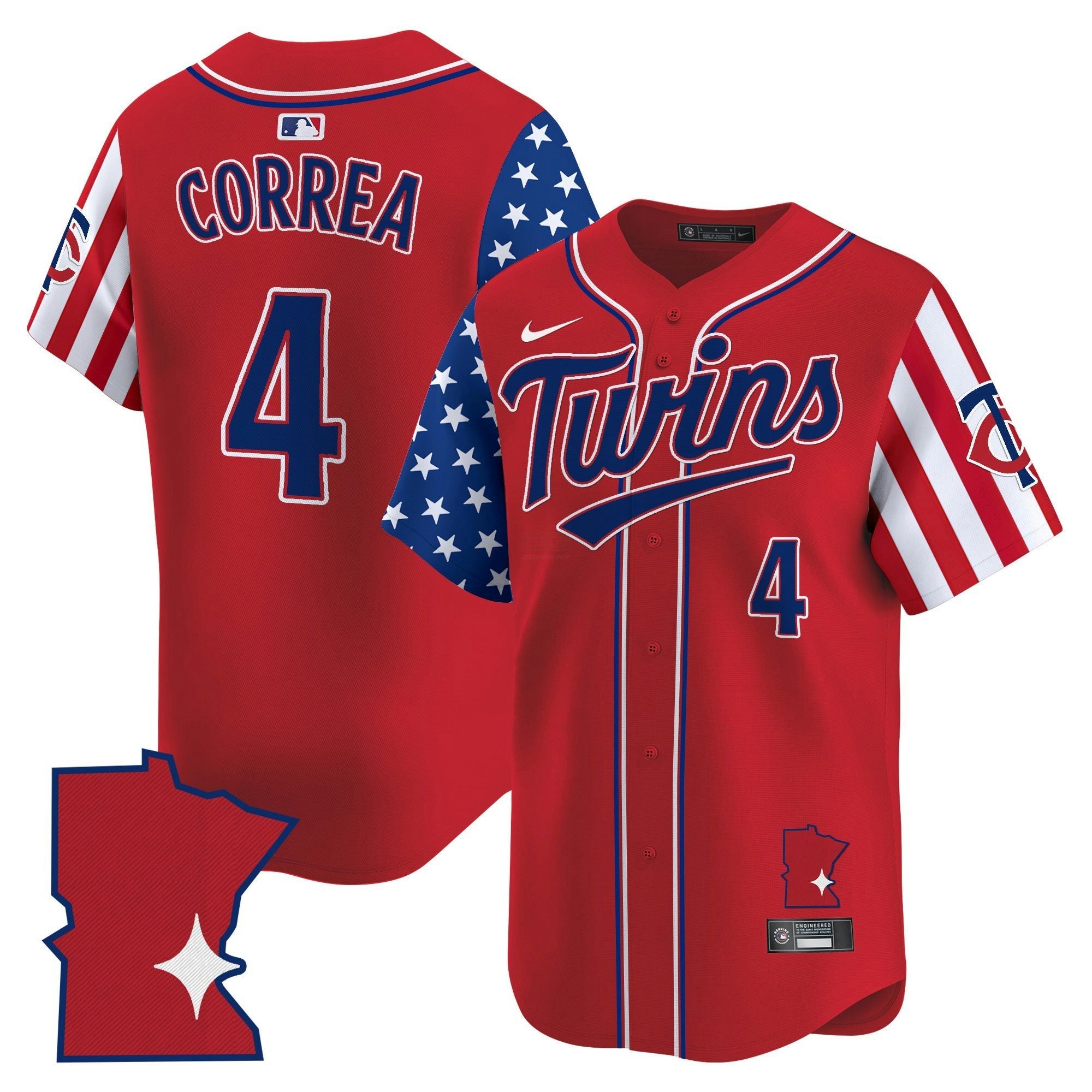 Camisa MLB Men’s Minnesota 2025 Independence Day Vapor Premier Limited Jersey