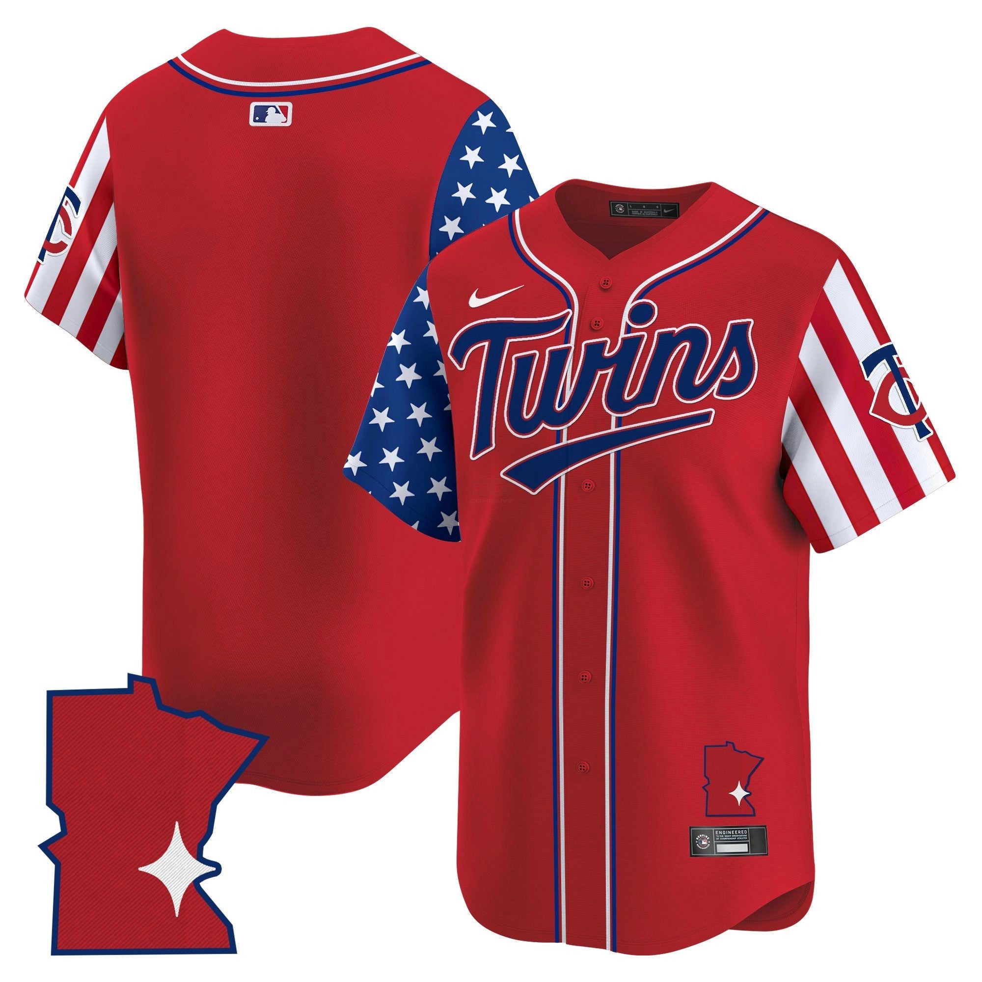 Camisa MLB Men’s Minnesota 2025 Independence Day Vapor Premier Limited Jersey