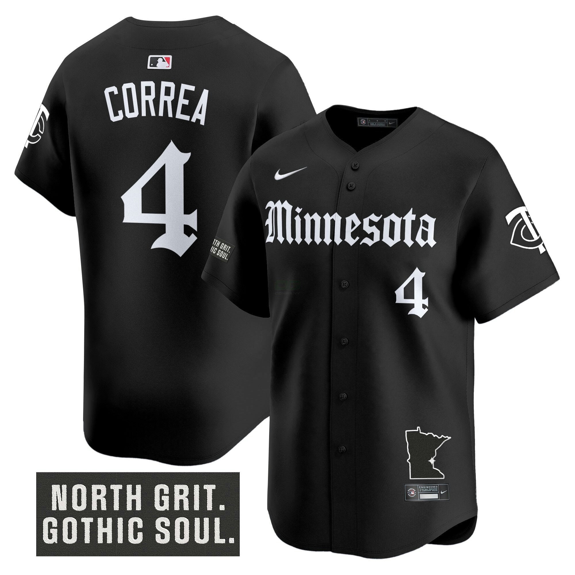 Camisa MLB Men’s Minnesota ‘Gothic North Edition’ Vapor Premier Limited Jersey