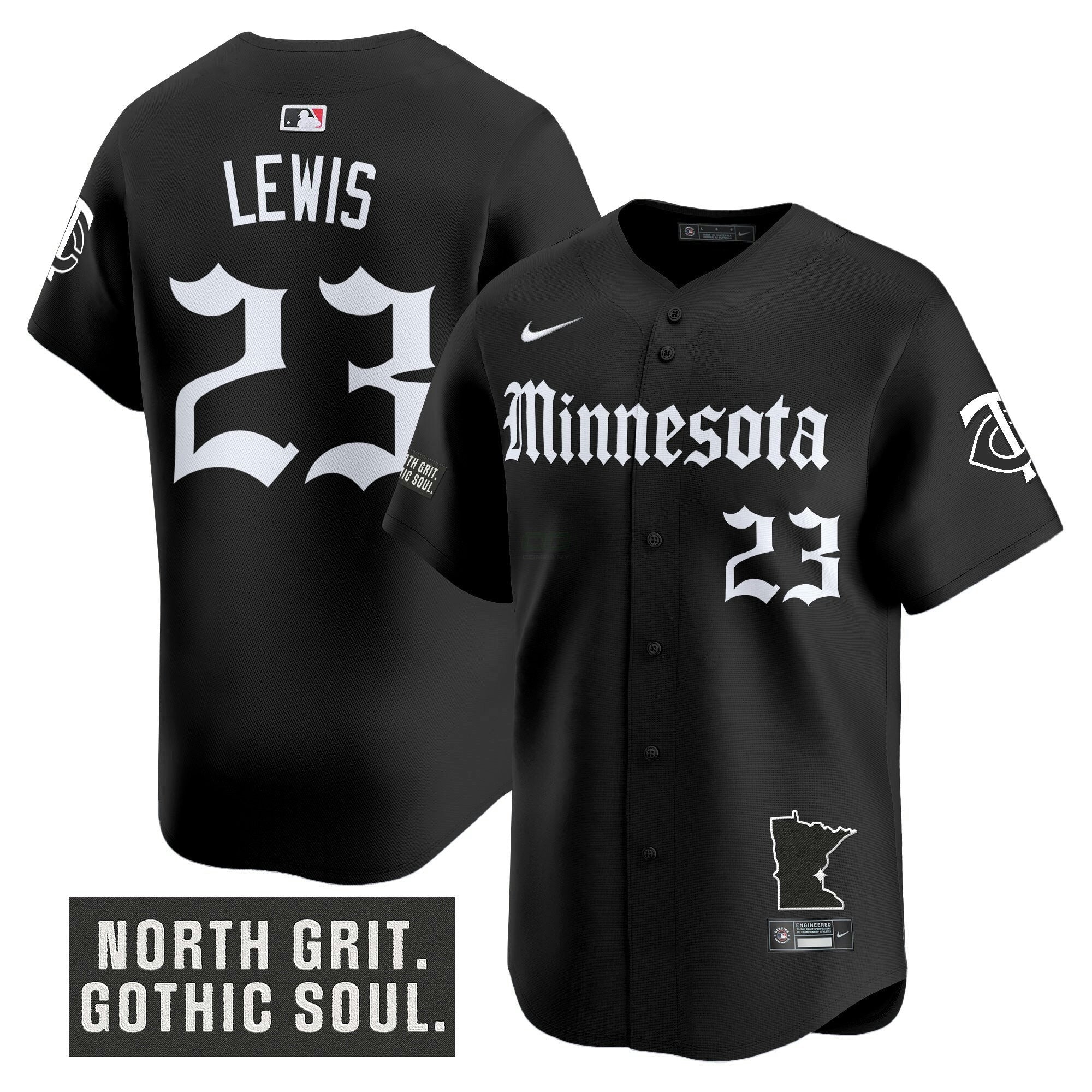 Camisa MLB Men’s Minnesota ‘Gothic North Edition’ Vapor Premier Limited Jersey