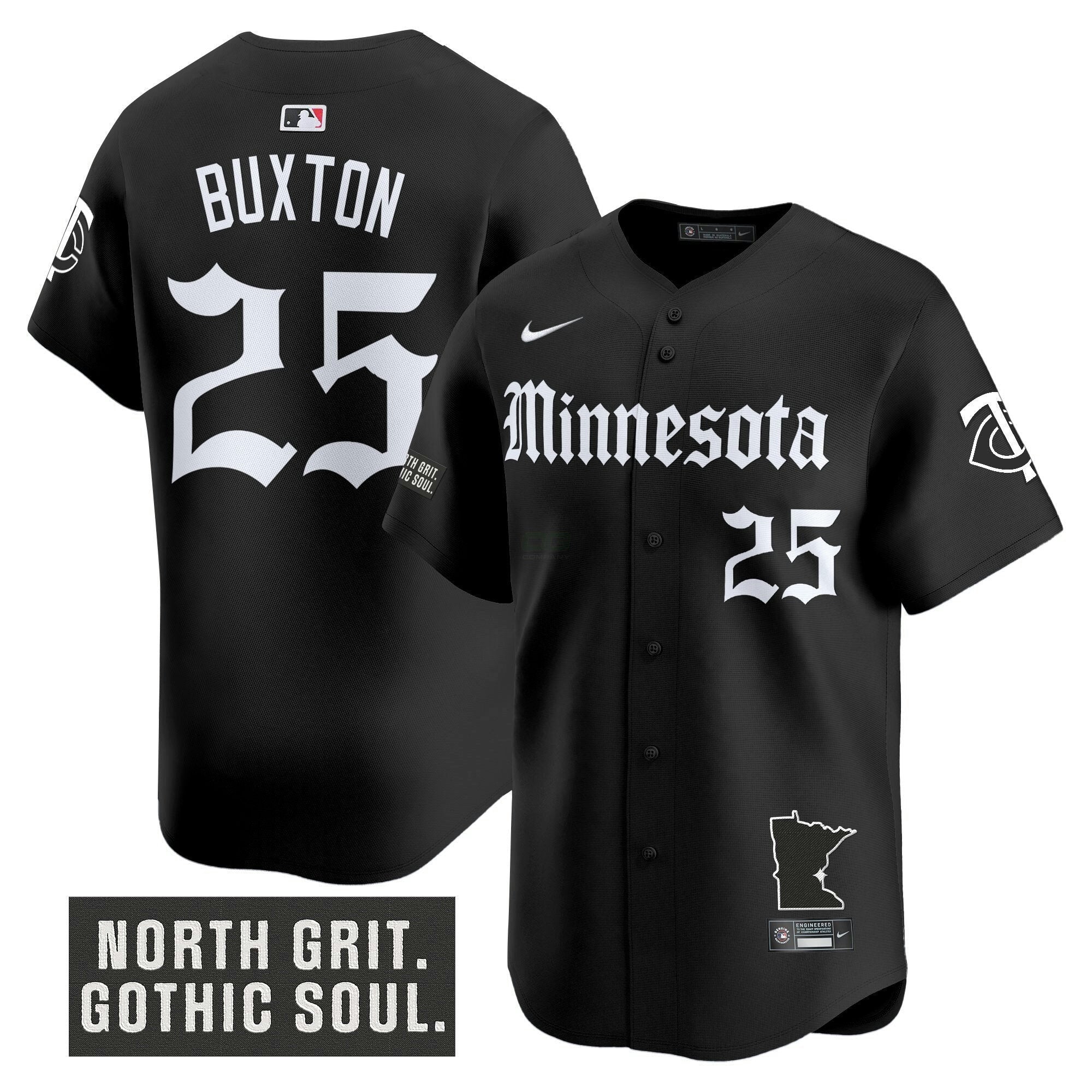 Camisa MLB Men’s Minnesota ‘Gothic North Edition’ Vapor Premier Limited Jersey