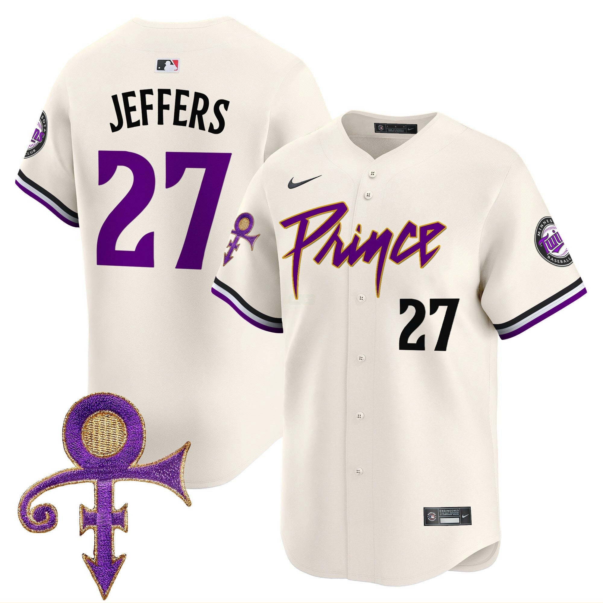 Camisa MLB Men’s Minnesota Prince Patch Vapor Premier Limited Jersey