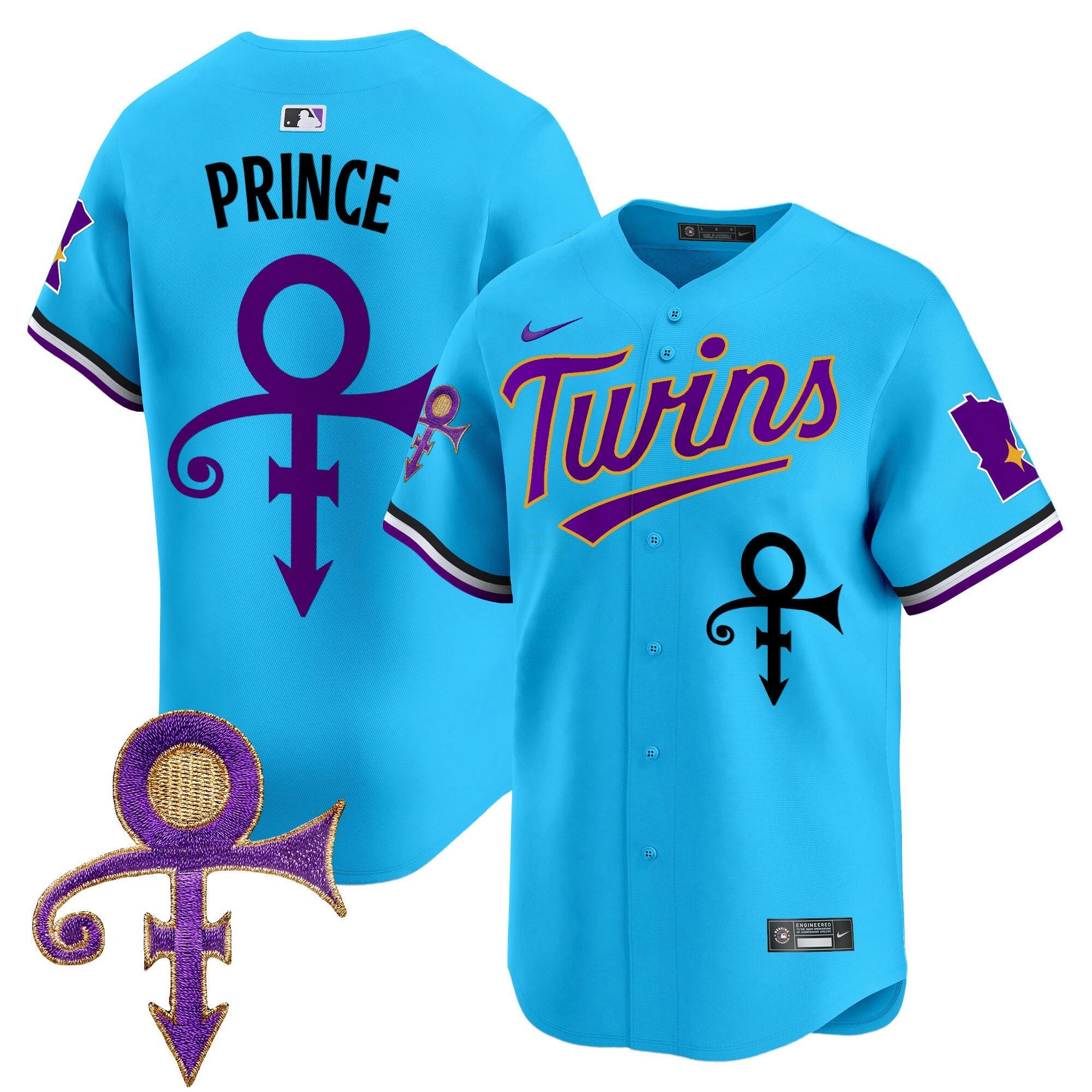 Camisa MLB Men’s Minnesota Prince Patch Vapor Premier Limited Jersey V3