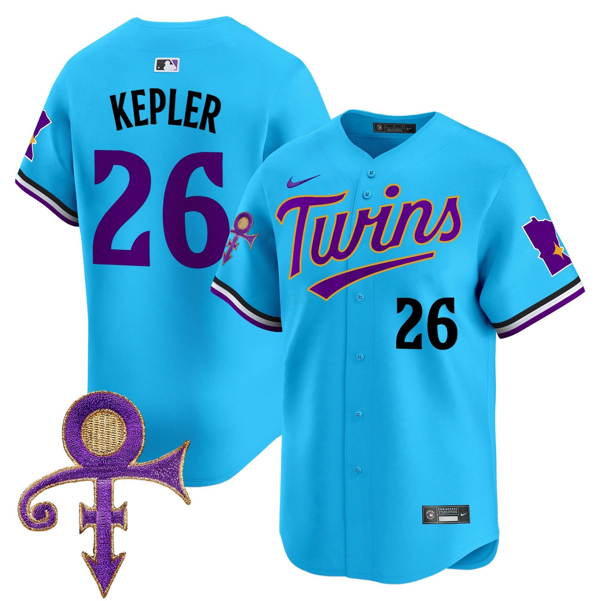 Camisa MLB Men’s Minnesota Prince Patch Vapor Premier Limited Jersey V3