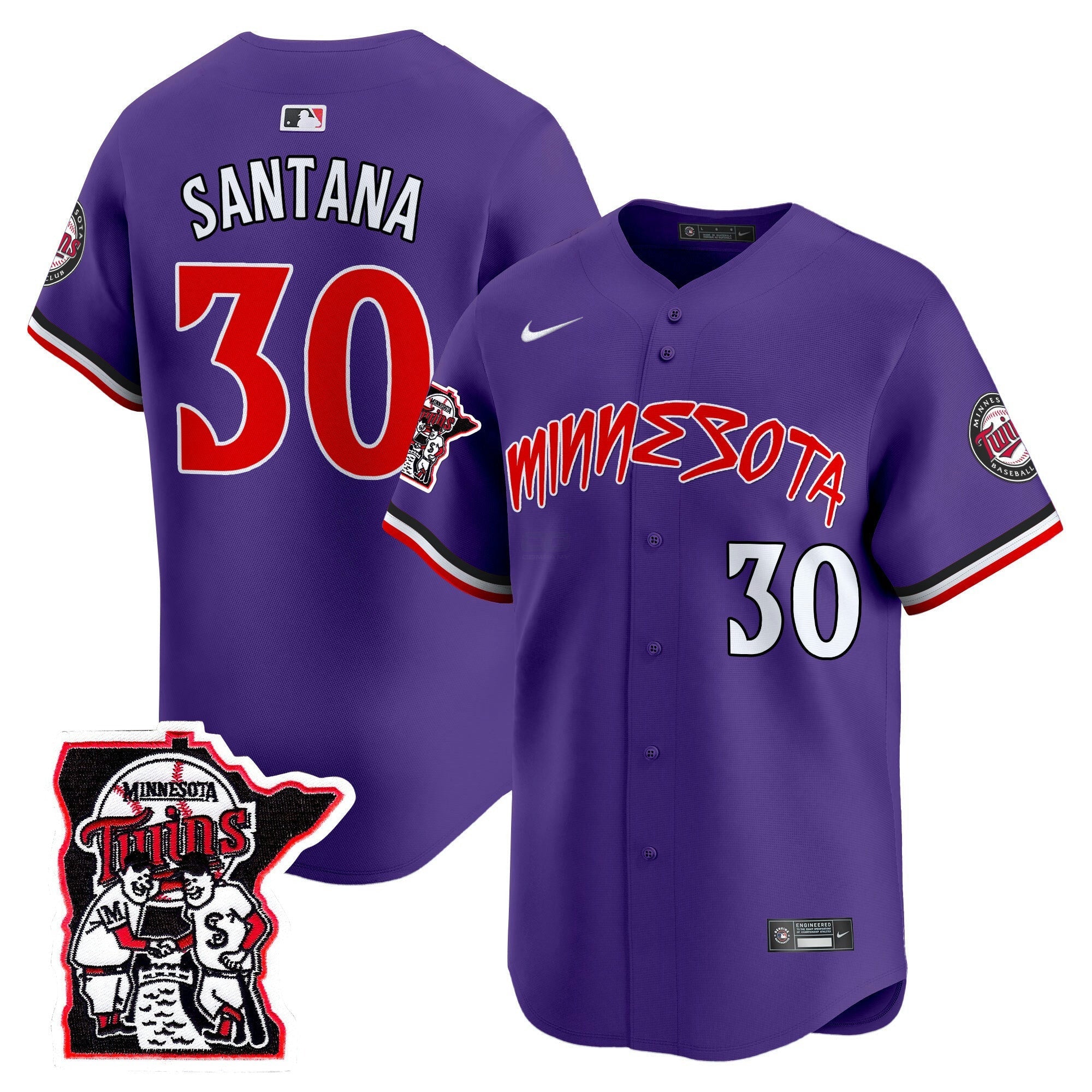 Camisa MLB Men’s Minnesota Shaking Hands Patch Vapor Premier Limited Jersey