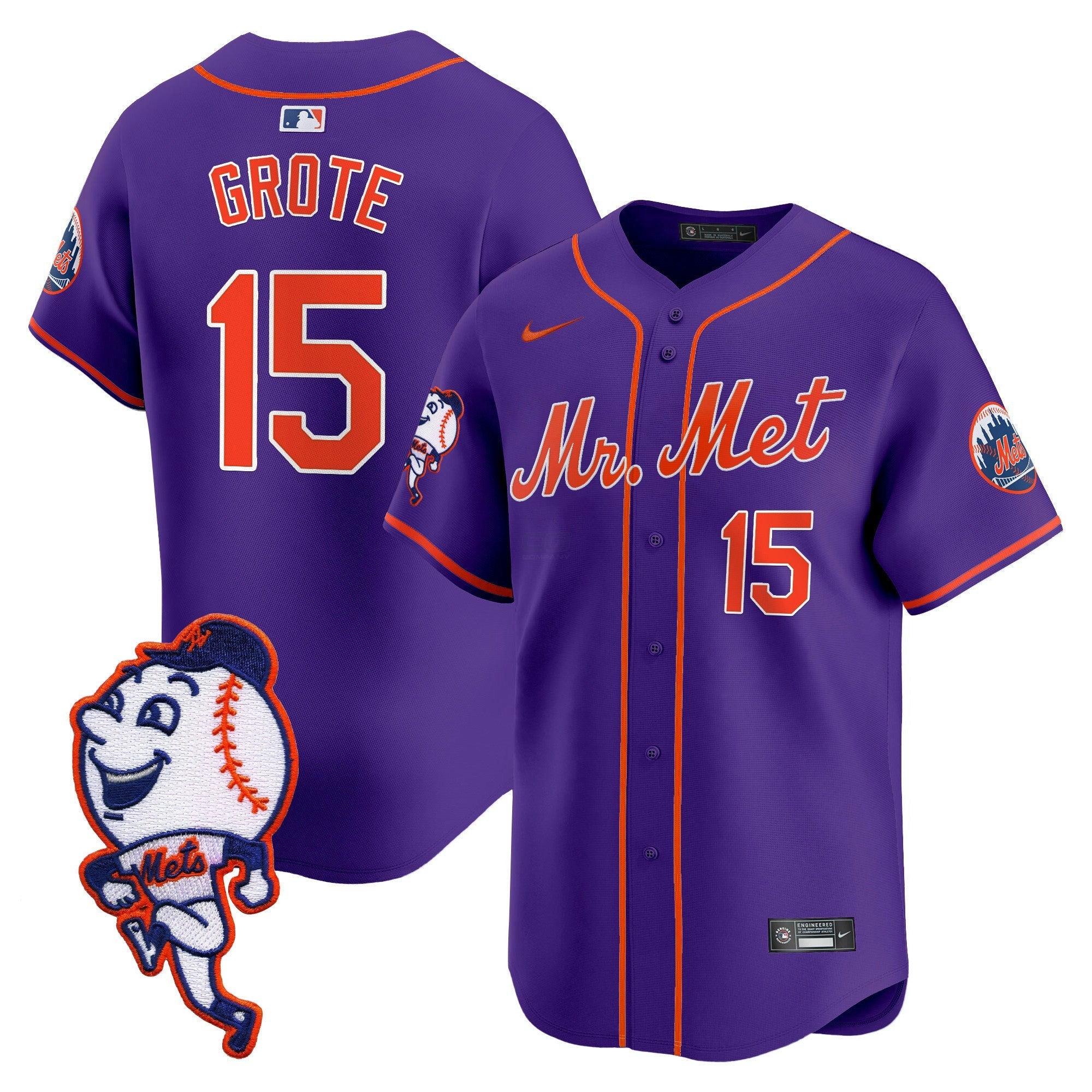 Camisa MLB Men’s Mr. Met Patch Vapor Premier Limited Jersey