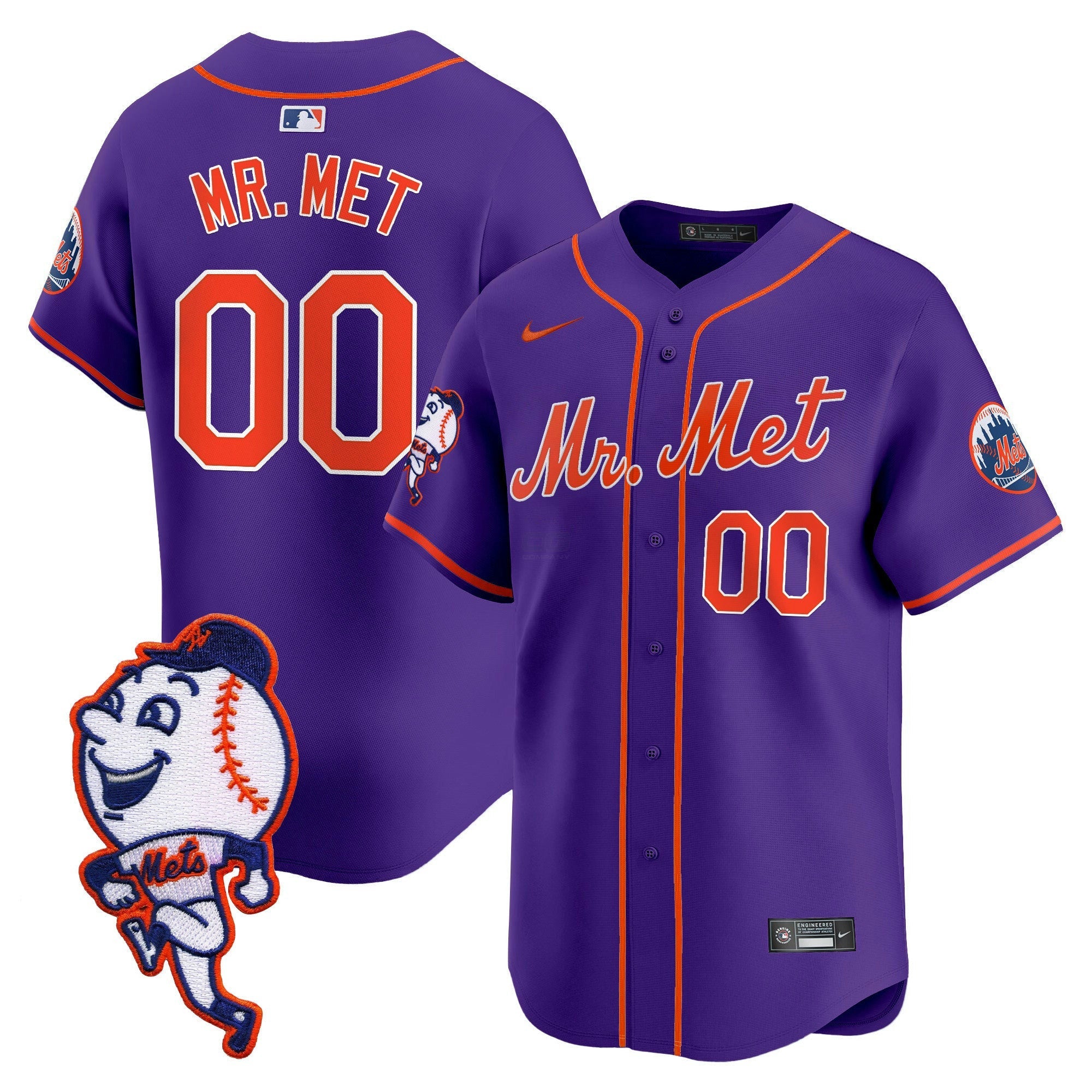Camisa MLB Men’s Mr. Met Patch Vapor Premier Limited Jersey