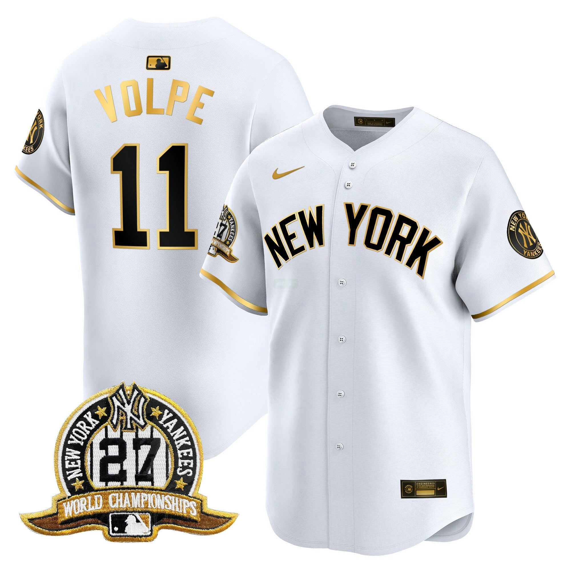 Camisa MLB Men’s New York 27 Time Champions Patch Vapor Premier Limited Jersey V2
