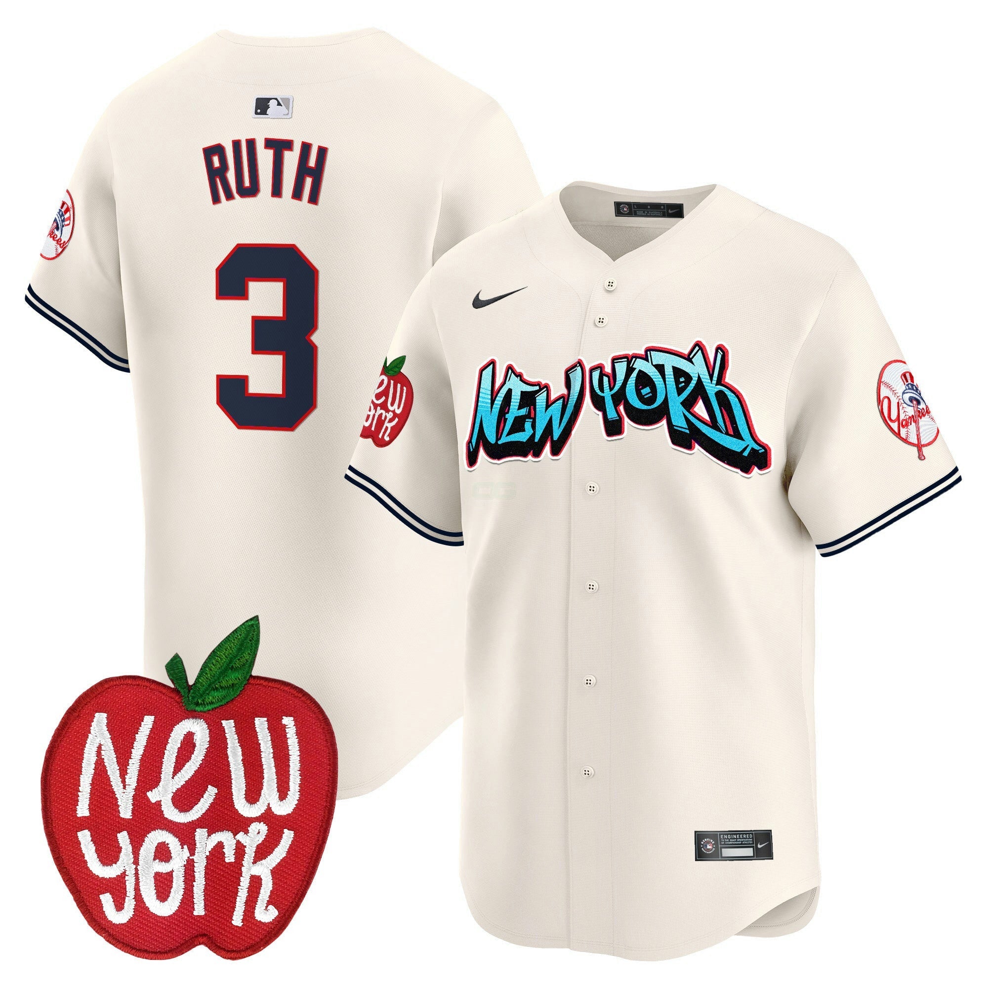 Camisa MLB Men’s New York Apple Patch Vapor Premier Limited Jersey