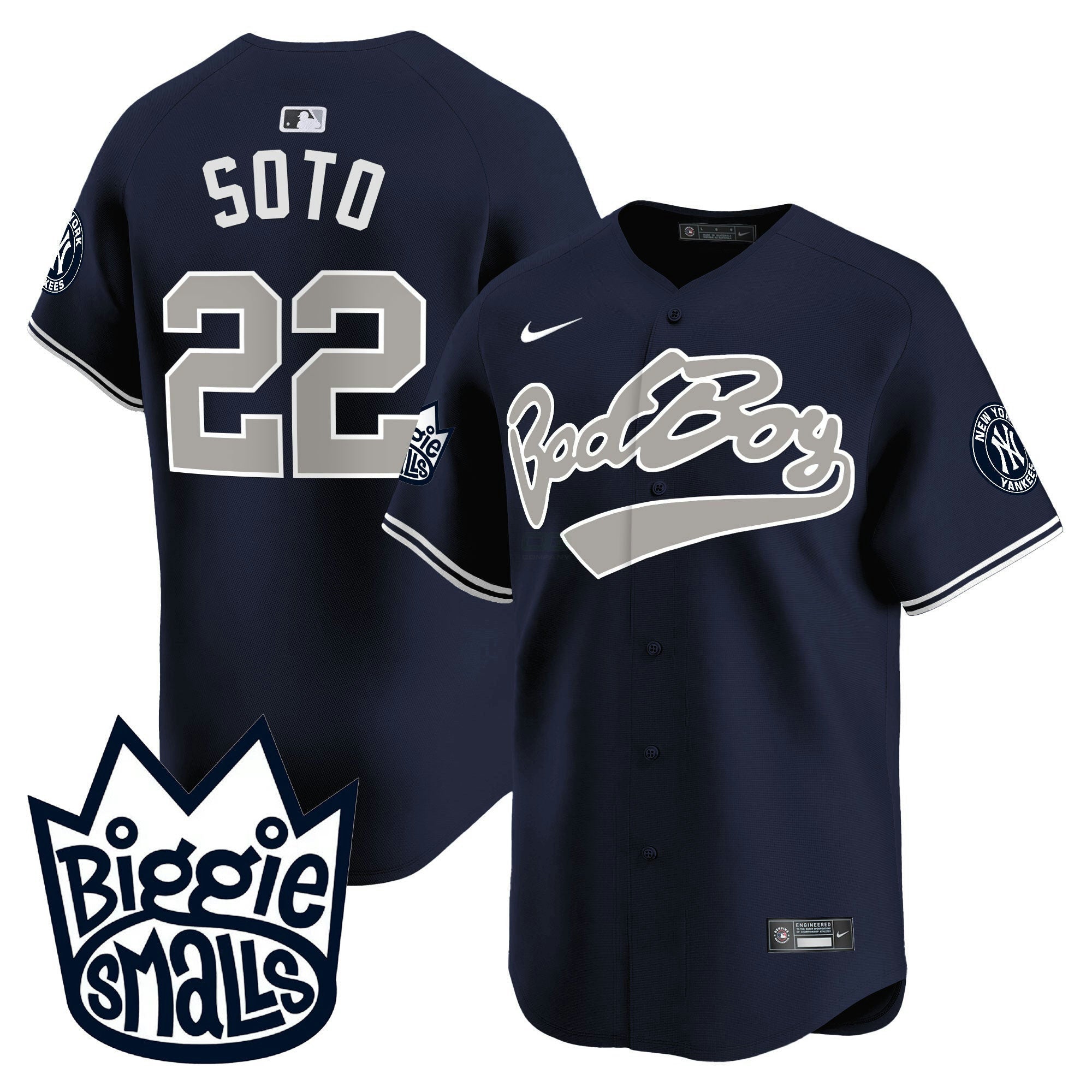 Camisa MLB Men’s New York Biggie Smalls Vapor Premier Limited Jersey