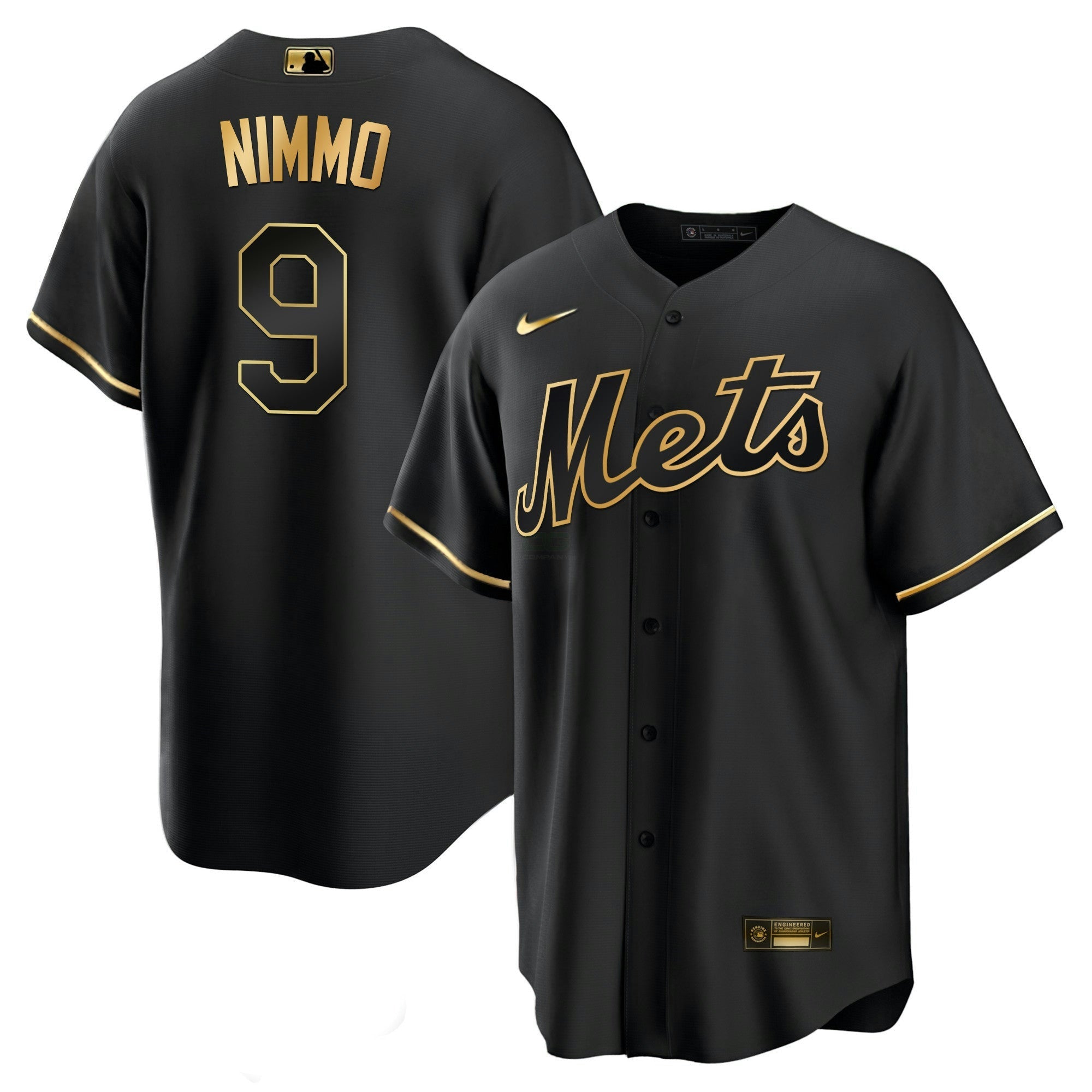 Camisa MLB Men’s New York Black Limited & Dourada Jersey