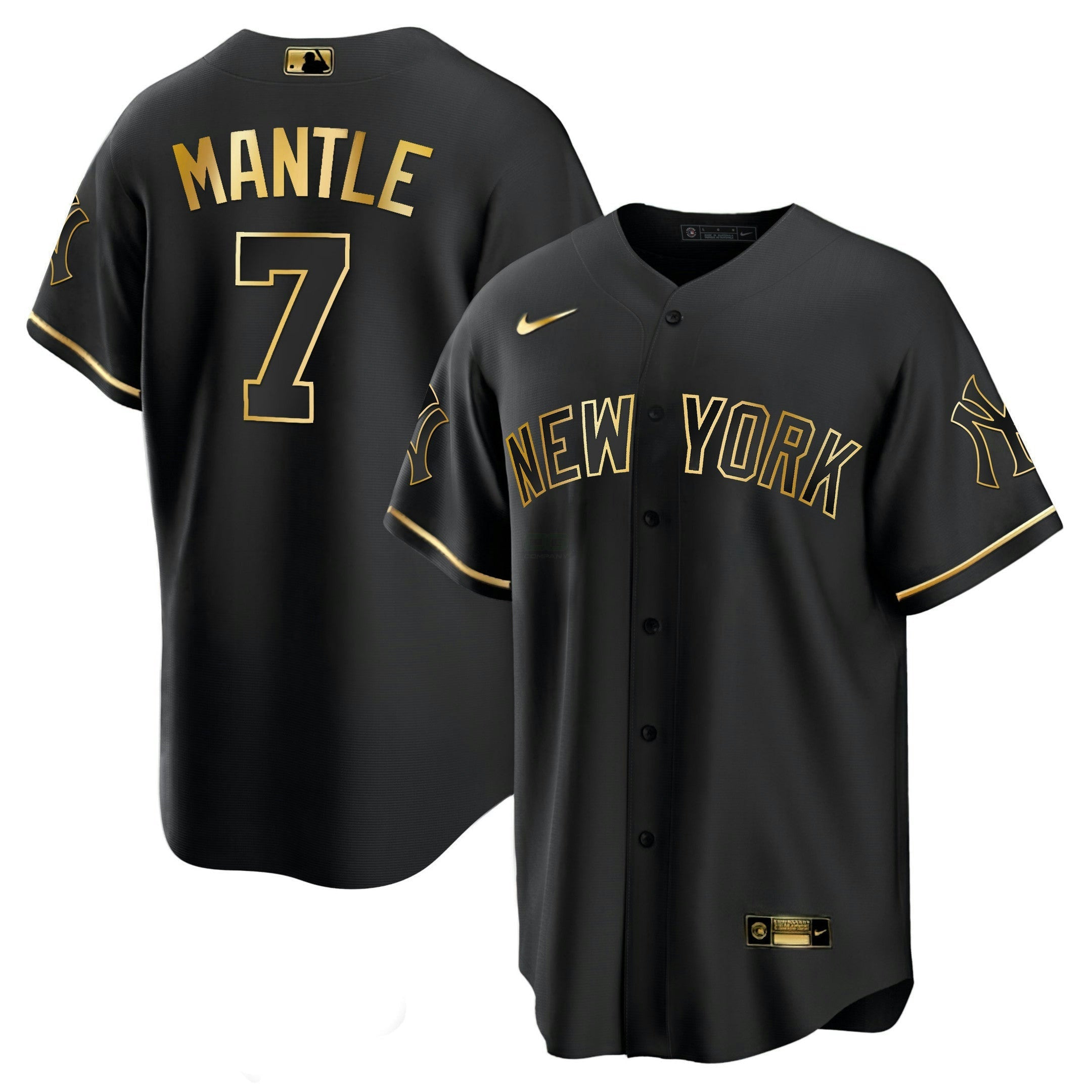 Camisa MLB Men’s New York Branca Dourada & Preta Dourada Jersey