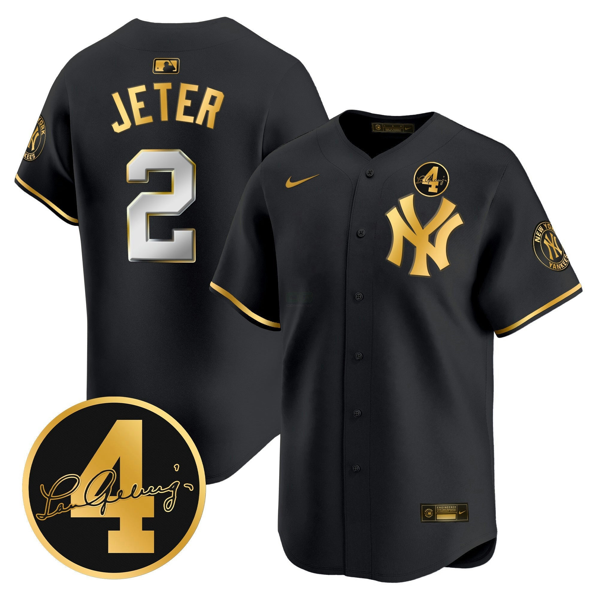 Camisa MLB Men’s New York Lou Gehrig Patch Vapor Premier Limited Jersey