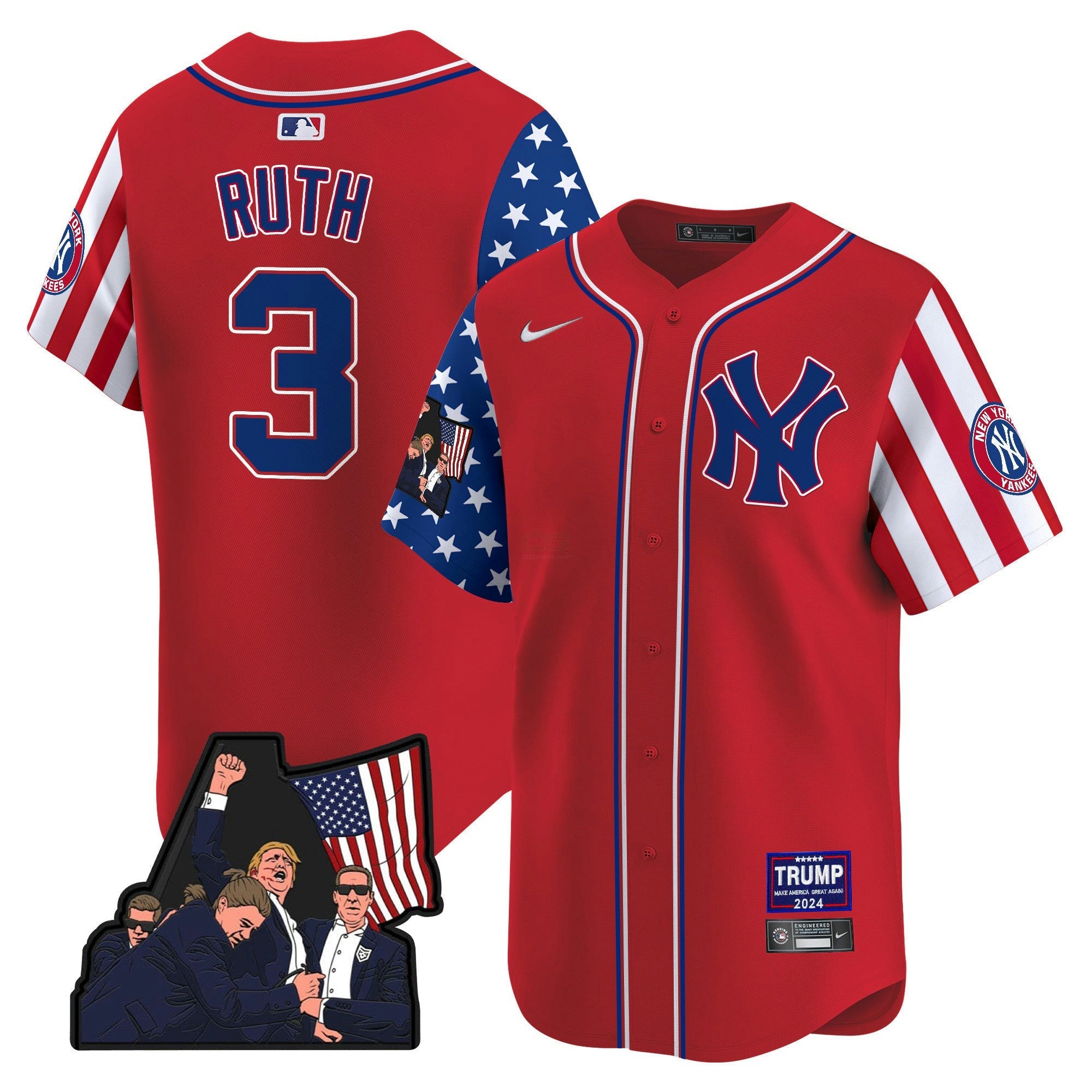 Camisa MLB Men’s New York Make American Great Again Vapor Premier Limited Jersey