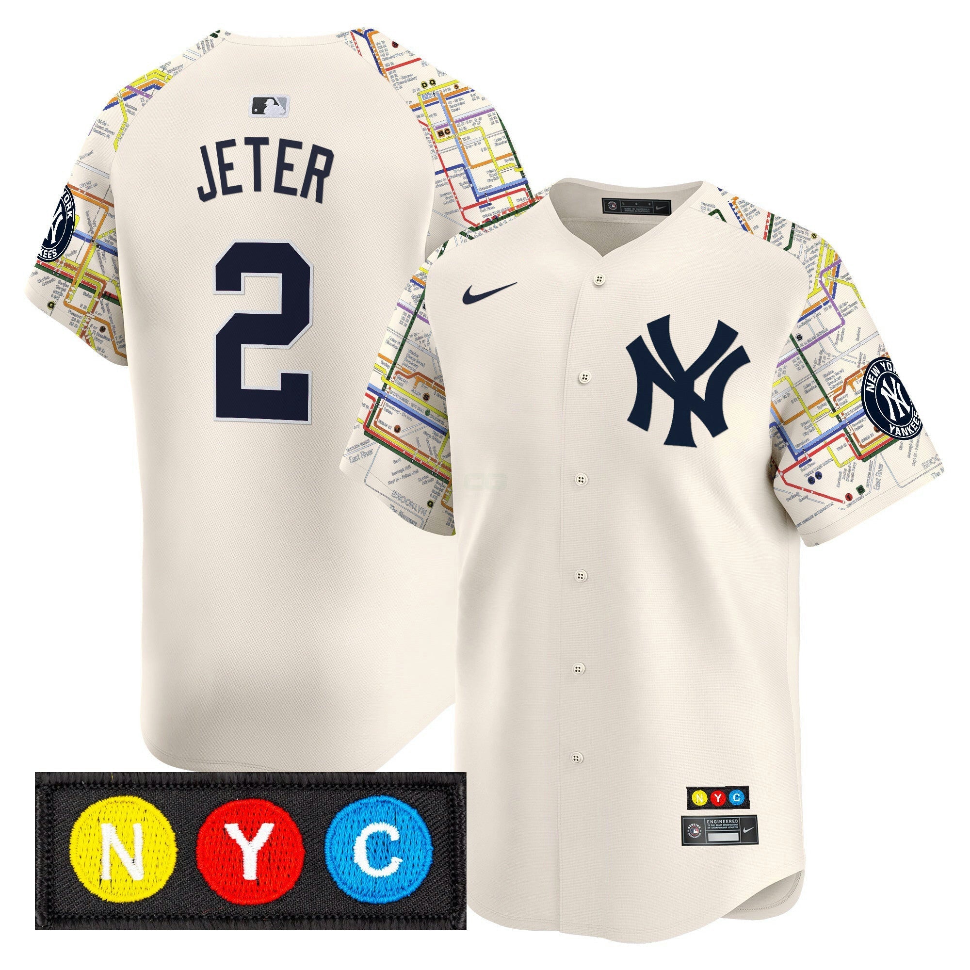 Camisa MLB Men’s New York Subway Style Vapor Premier Limited Jersey – Stitched