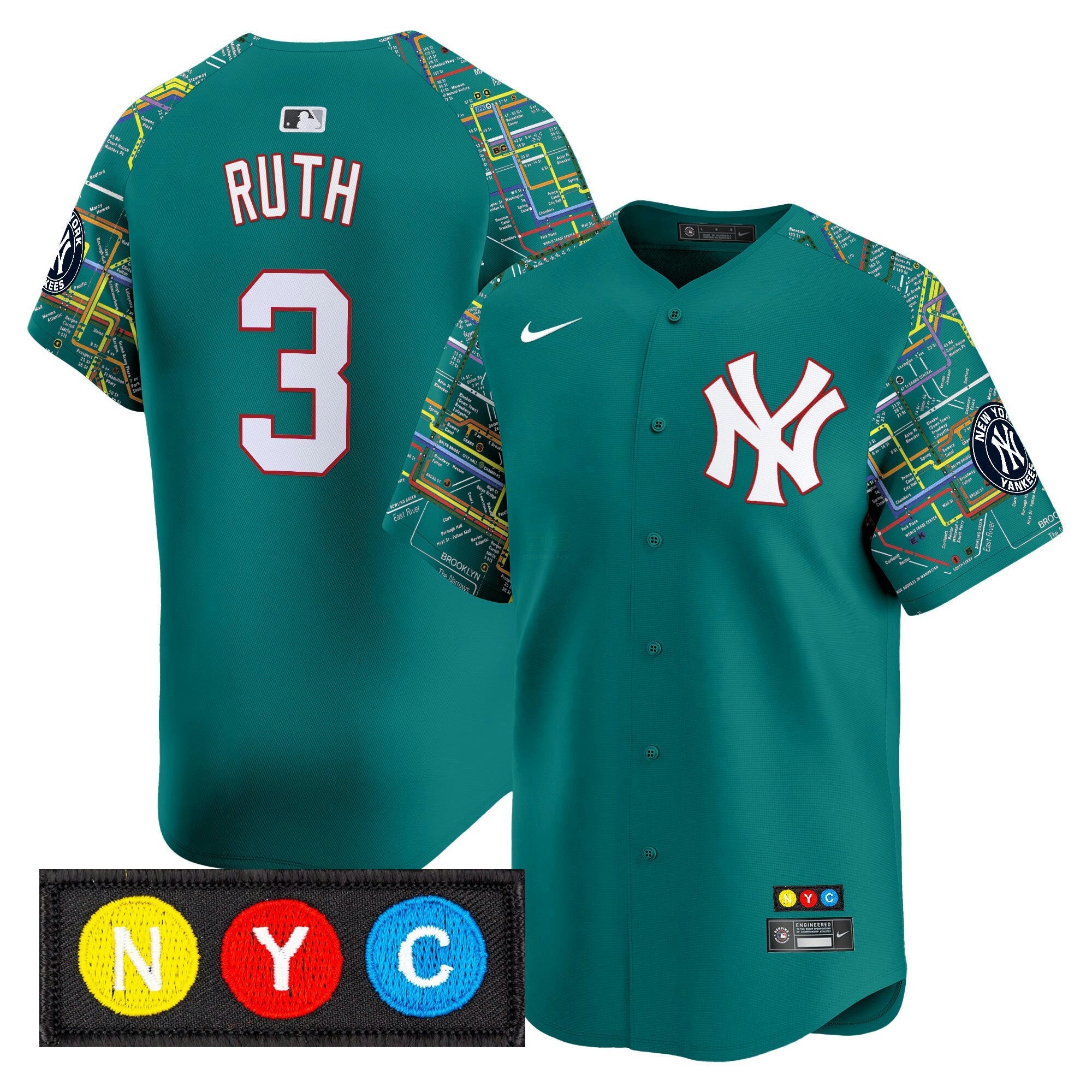 Camisa MLB Men’s New York Subway Style Vapor Premier Limited Jersey – Stitched