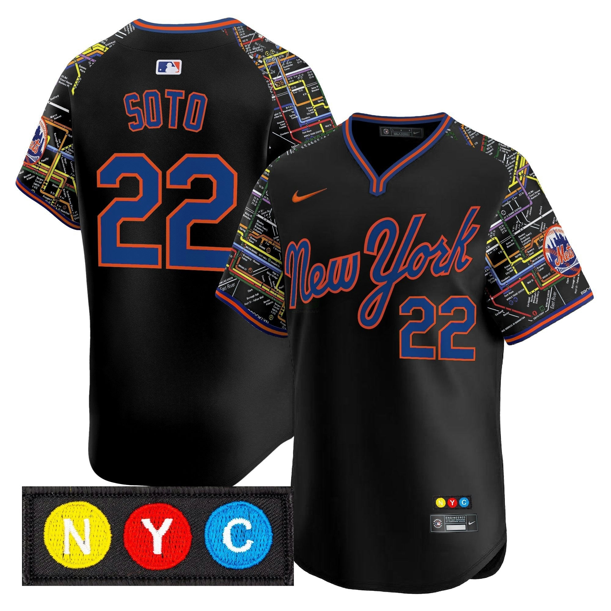 Camisa MLB Men’s New York Subway Style Vapor Premier Limited Jersey – Stitched