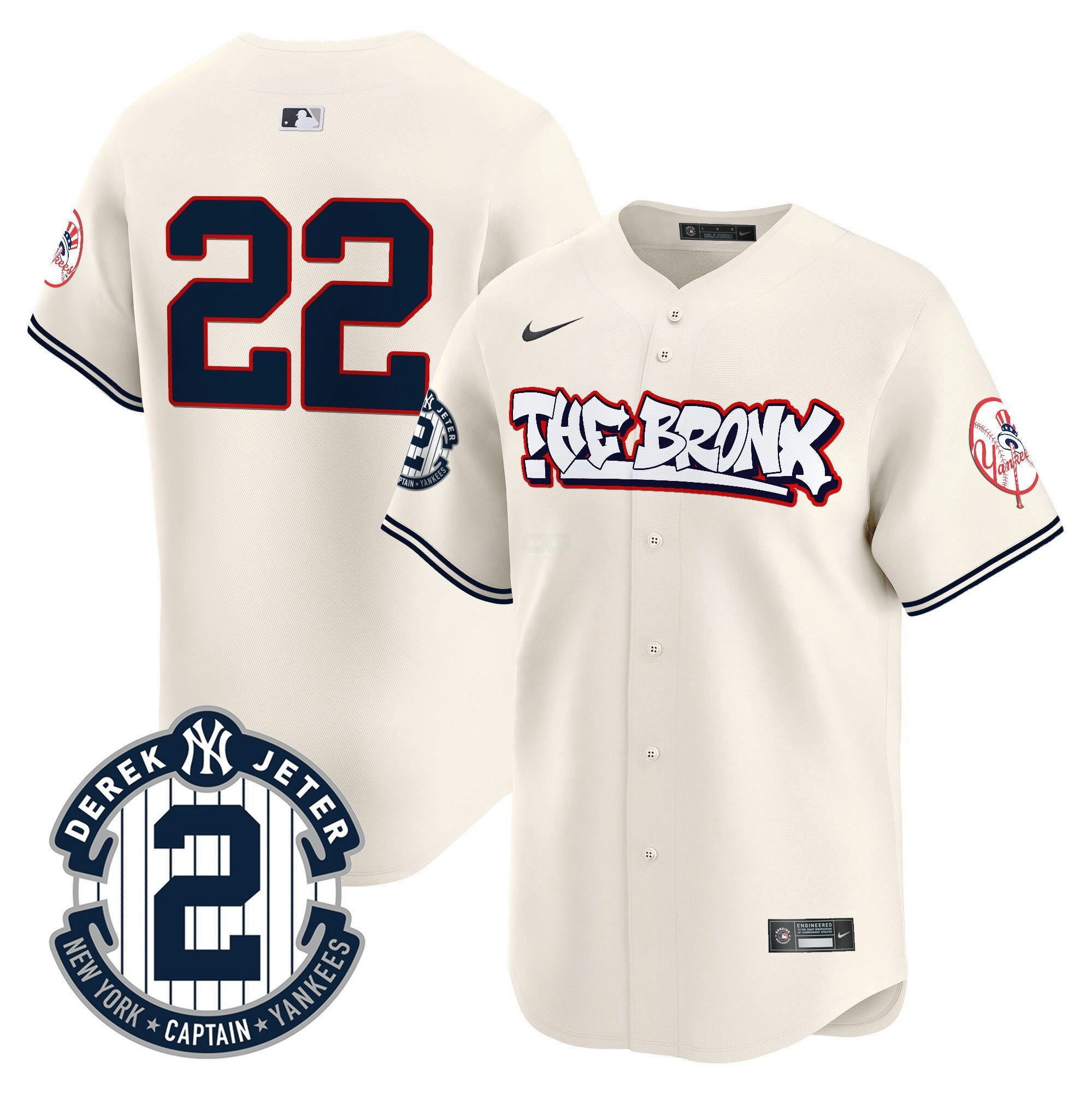 Camisa MLB Men’s New York The Bronx Graffiti Vapor Premier Limited Jersey V8