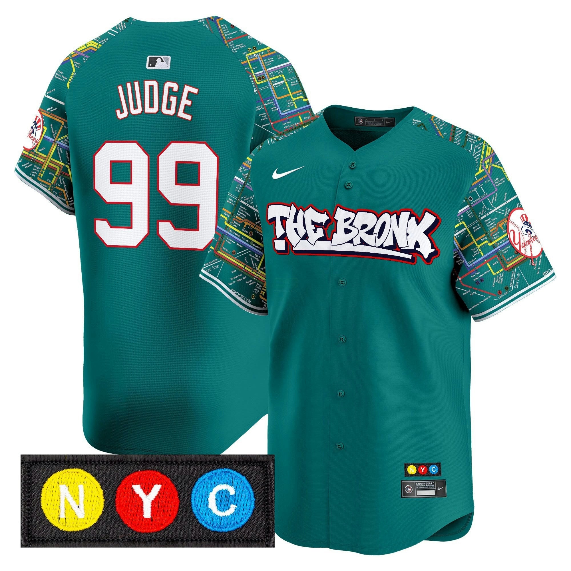 Camisa MLB Men’s New York The Bronx Subway Style Vapor Premier Limited Jersey – Stitched
