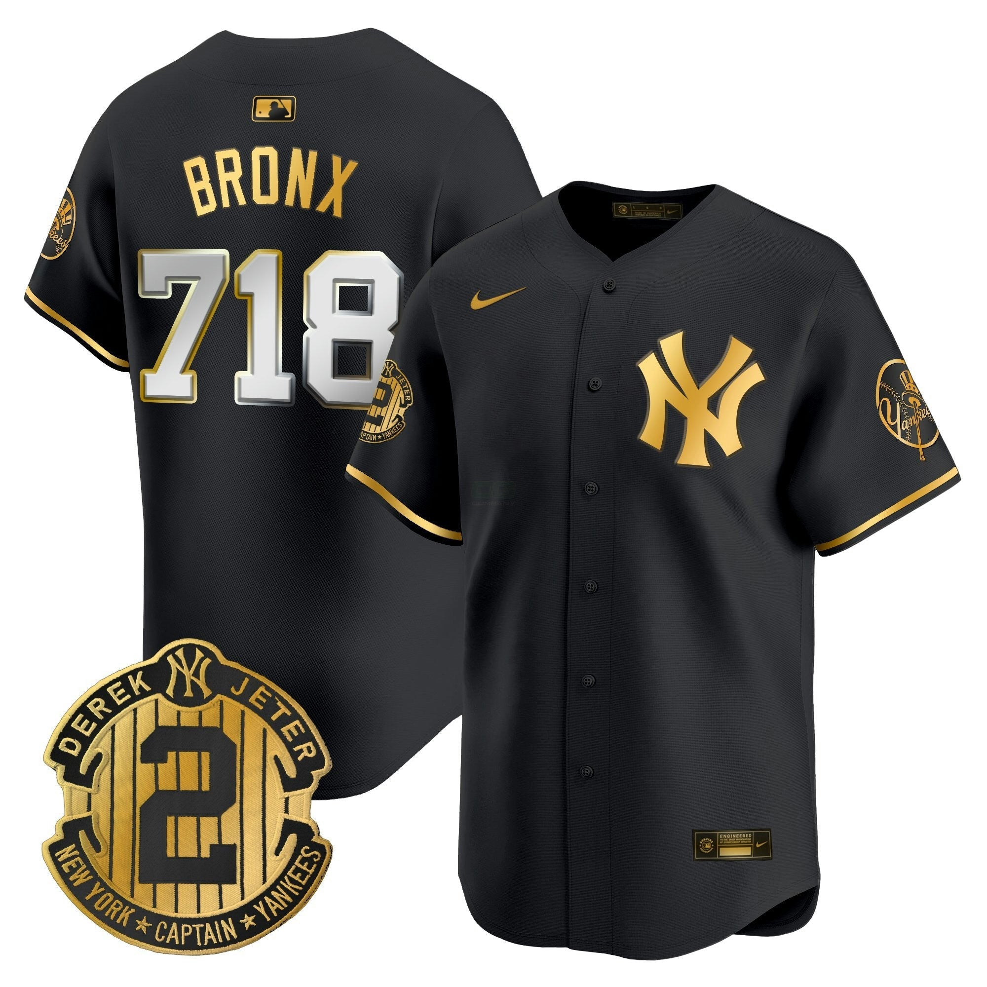 Camisa MLB Men’s New York Throwback Vapor Premier Limited Jersey – Derek Jeter Patch