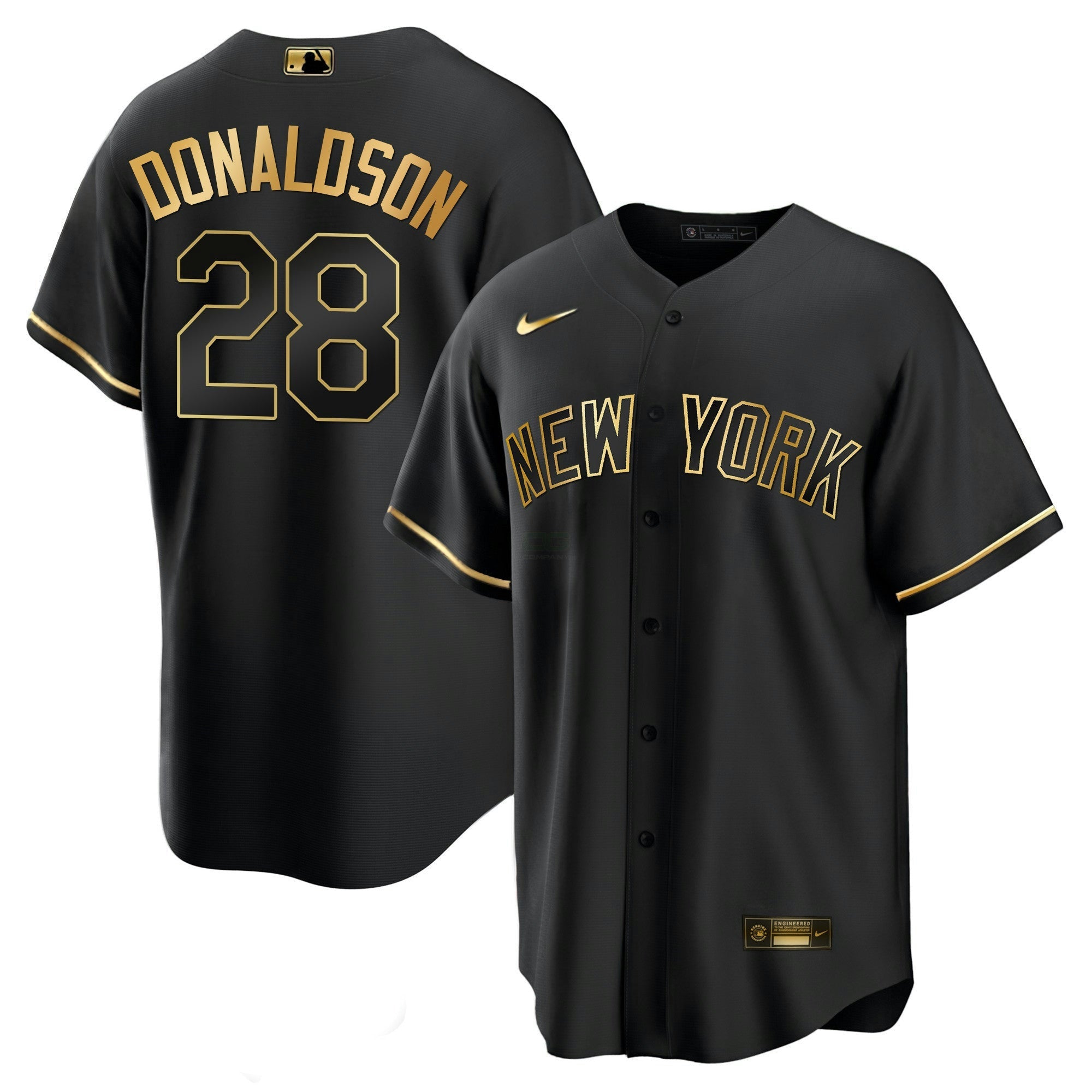 Camisa MLB Men’s New York Yankees Black Limited & Dourada Jersey