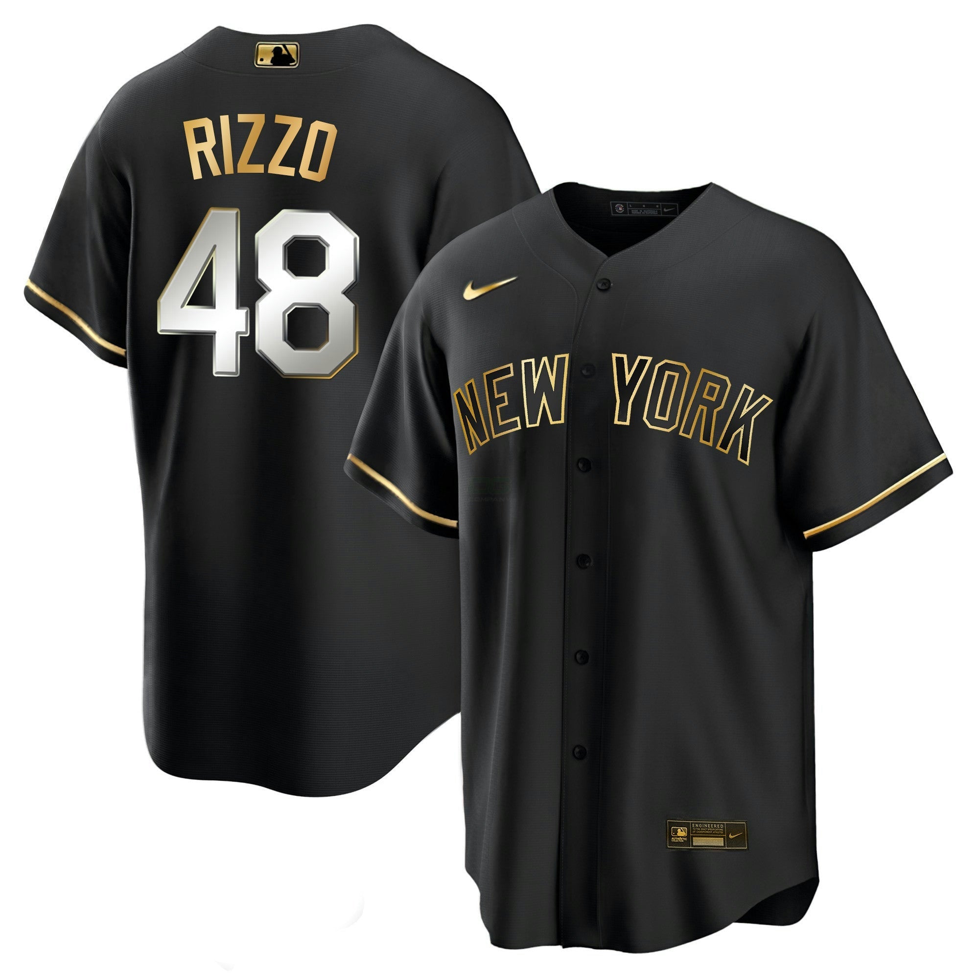 Camisa MLB Men’s New York Yankees Black Limited & Dourada Jersey