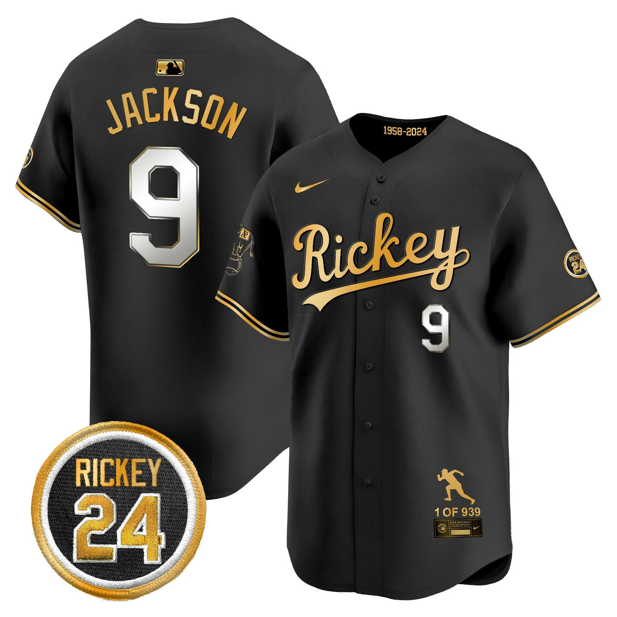 Camisa MLB Men’s Oakland Rickey Tribute style Vapor Premier Limited Jersey