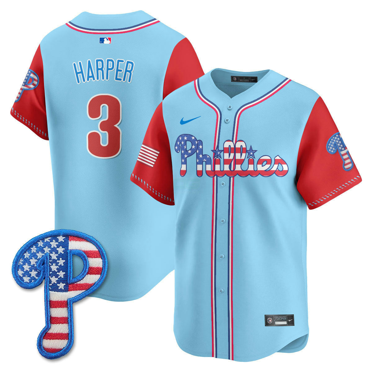 Camisa MLB Men’s Philadelphia 2025 Fourth of July Vapor Premier Limited Jersey