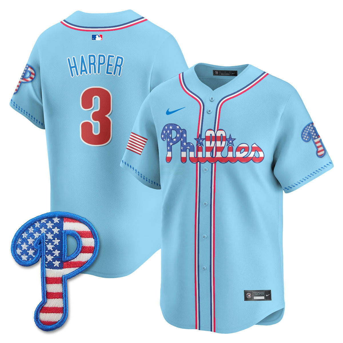 Camisa MLB Men’s Philadelphia 2025 Fourth of July Vapor Premier Limited Jersey