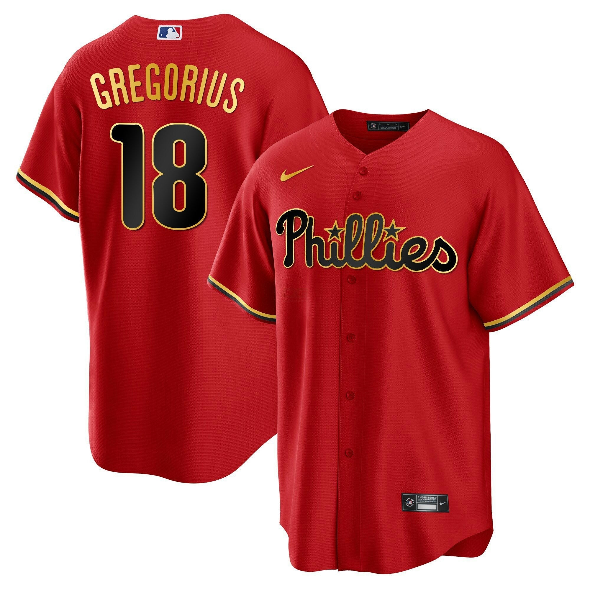 Camisa MLB Men’s Philadelphia Gold Trim Jersey