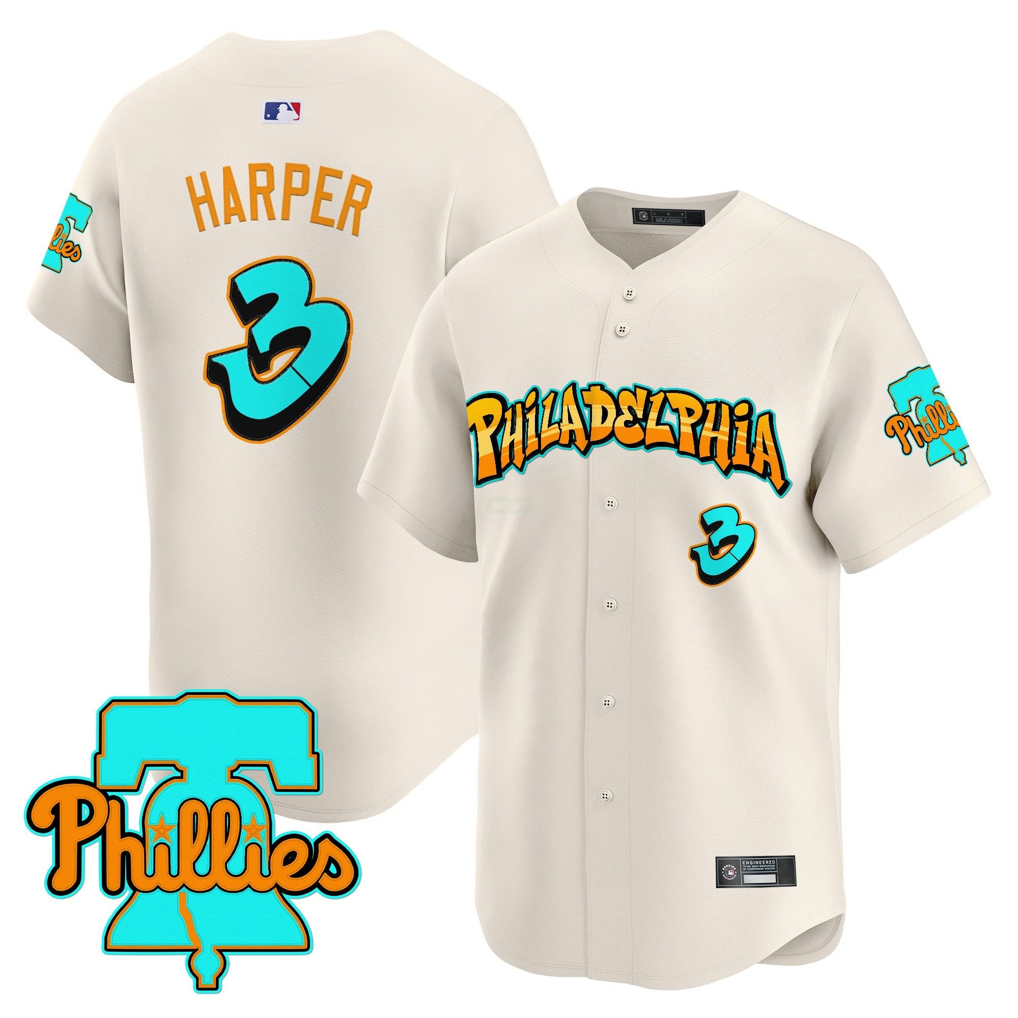 Camisa MLB Men’s Philadelphia ‘Graffiti Broad Street Edition’ Vapor Premier Limited Jersey