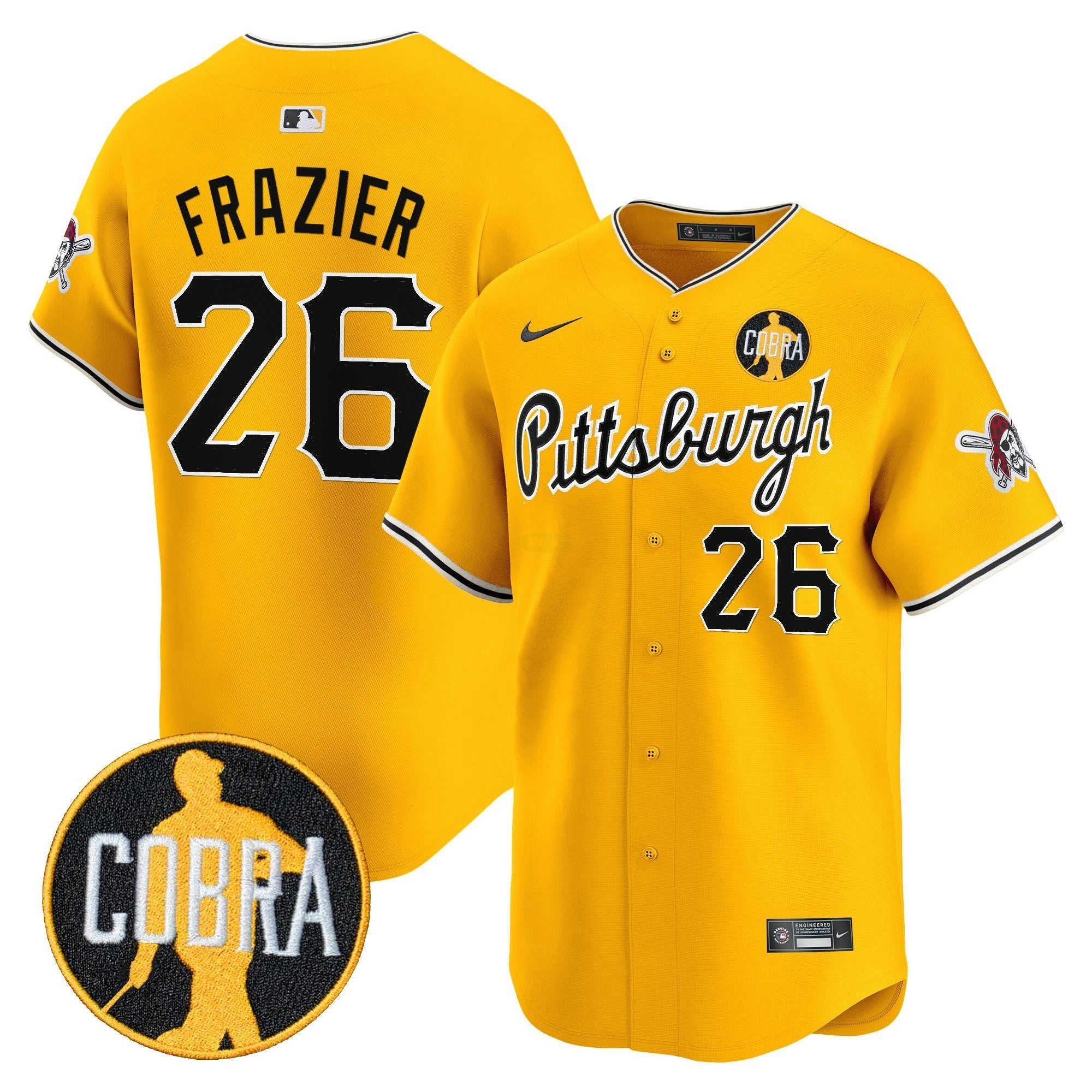 Camisa MLB Men’s Pittsburgh ‘Dave Parker Cobra Patch’ Vapor Premier Limited Jersey